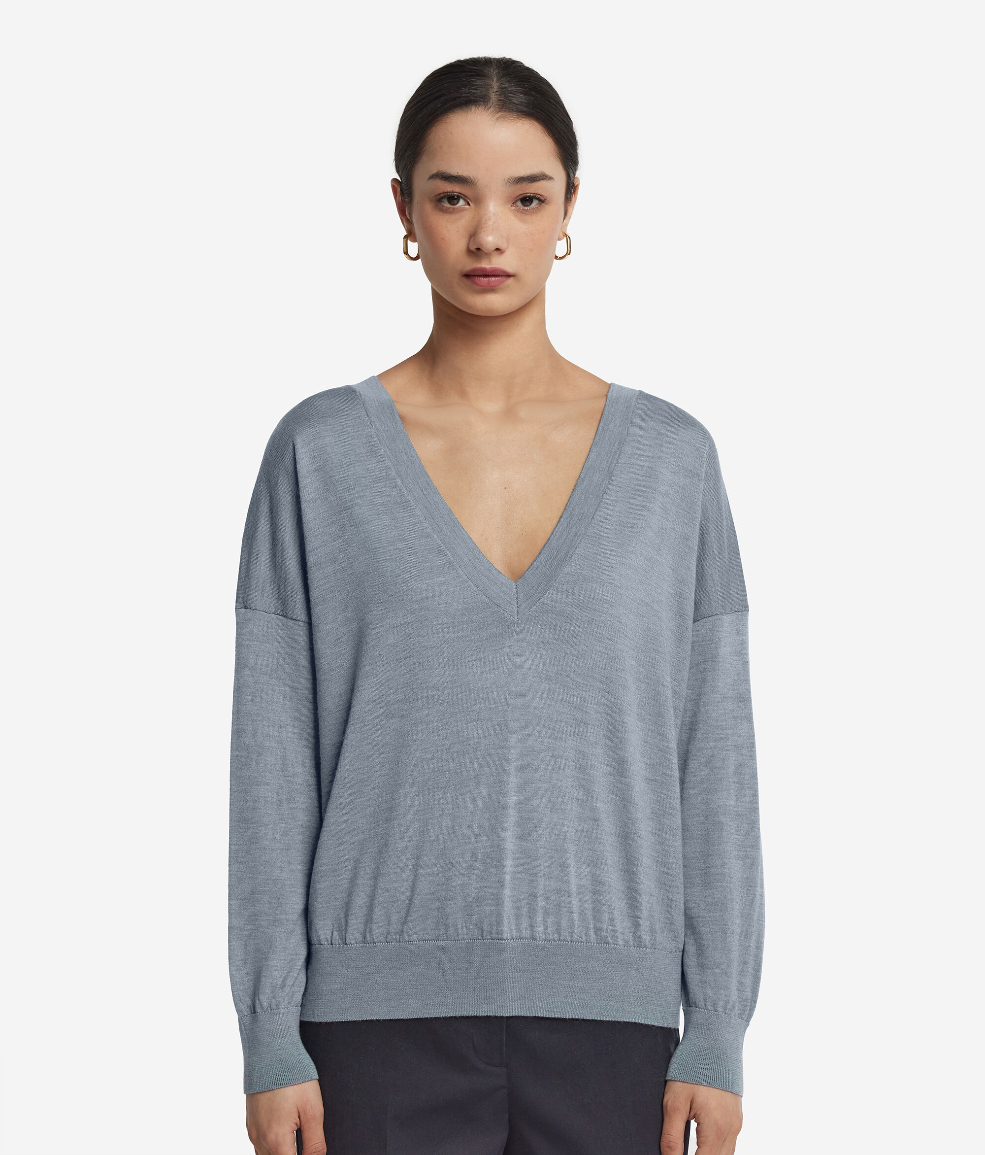 Ultrafine Cashmere Double V-Neck Jumper