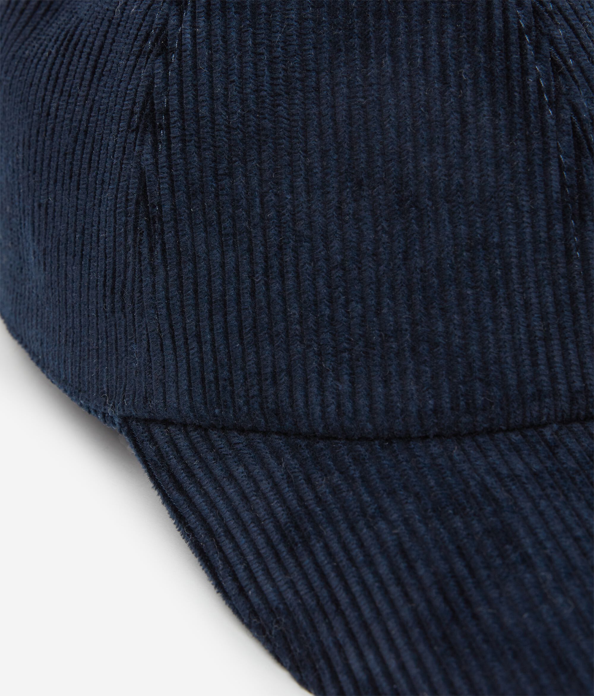 Cotton Velvet Baseball Cap with Cashmere Lining