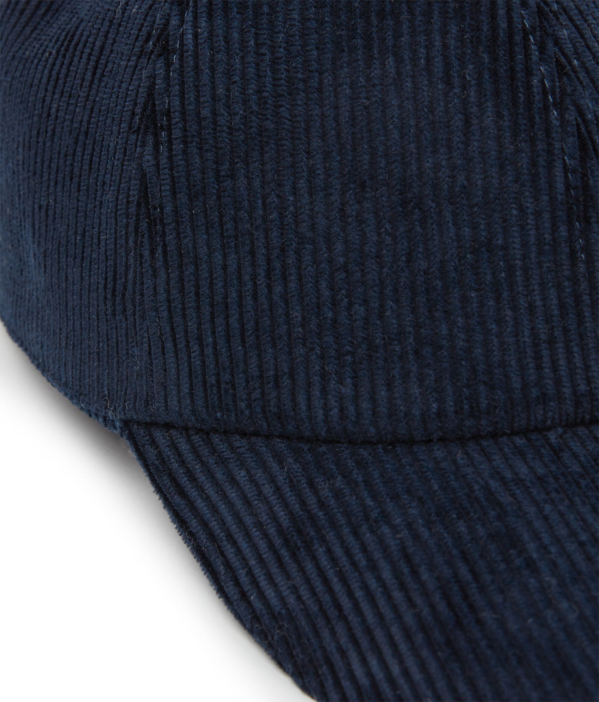 Casquette en velours de coton avec intérieur en cachemire