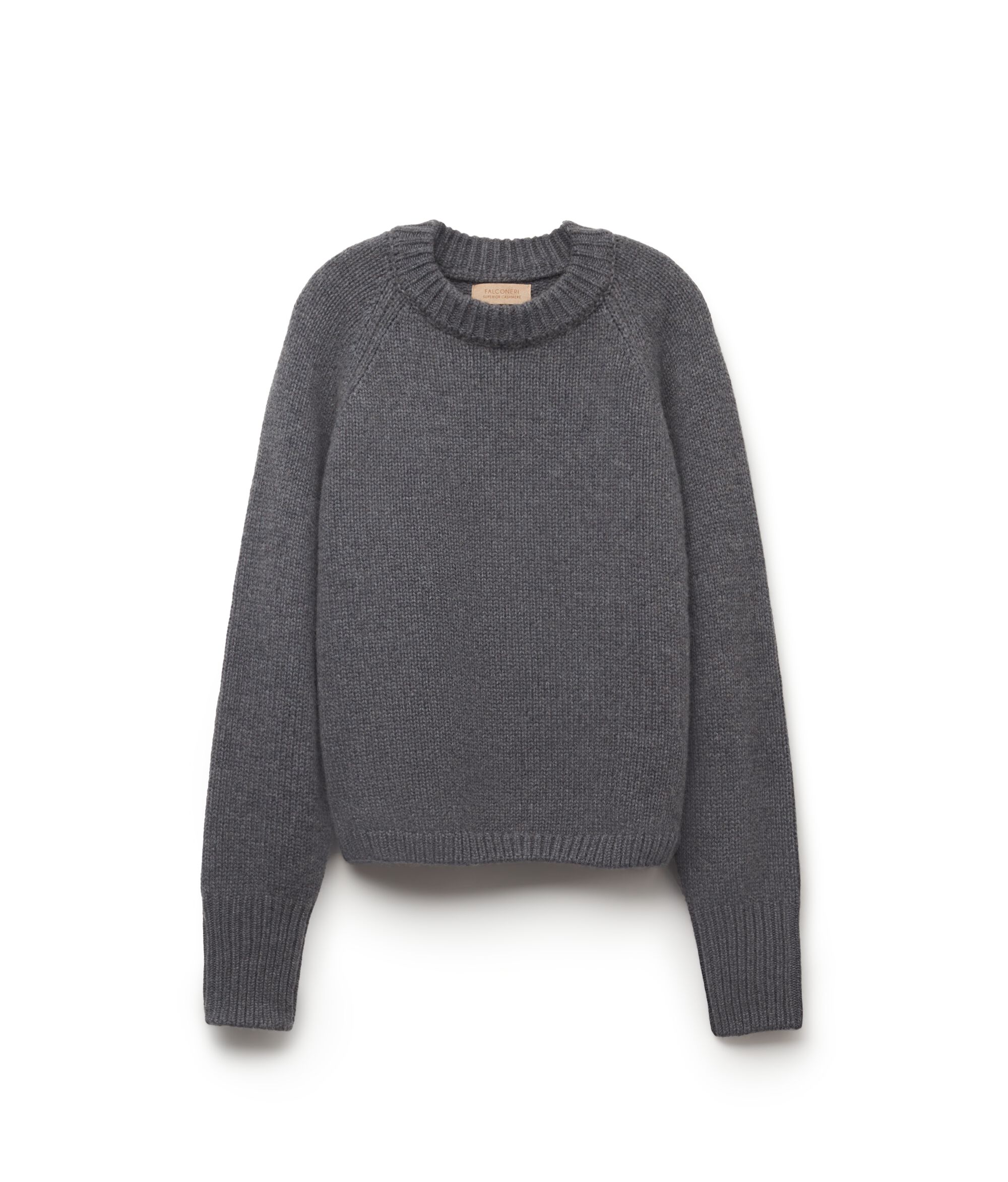 Round-Neck Cashmere Tricot Jumper
