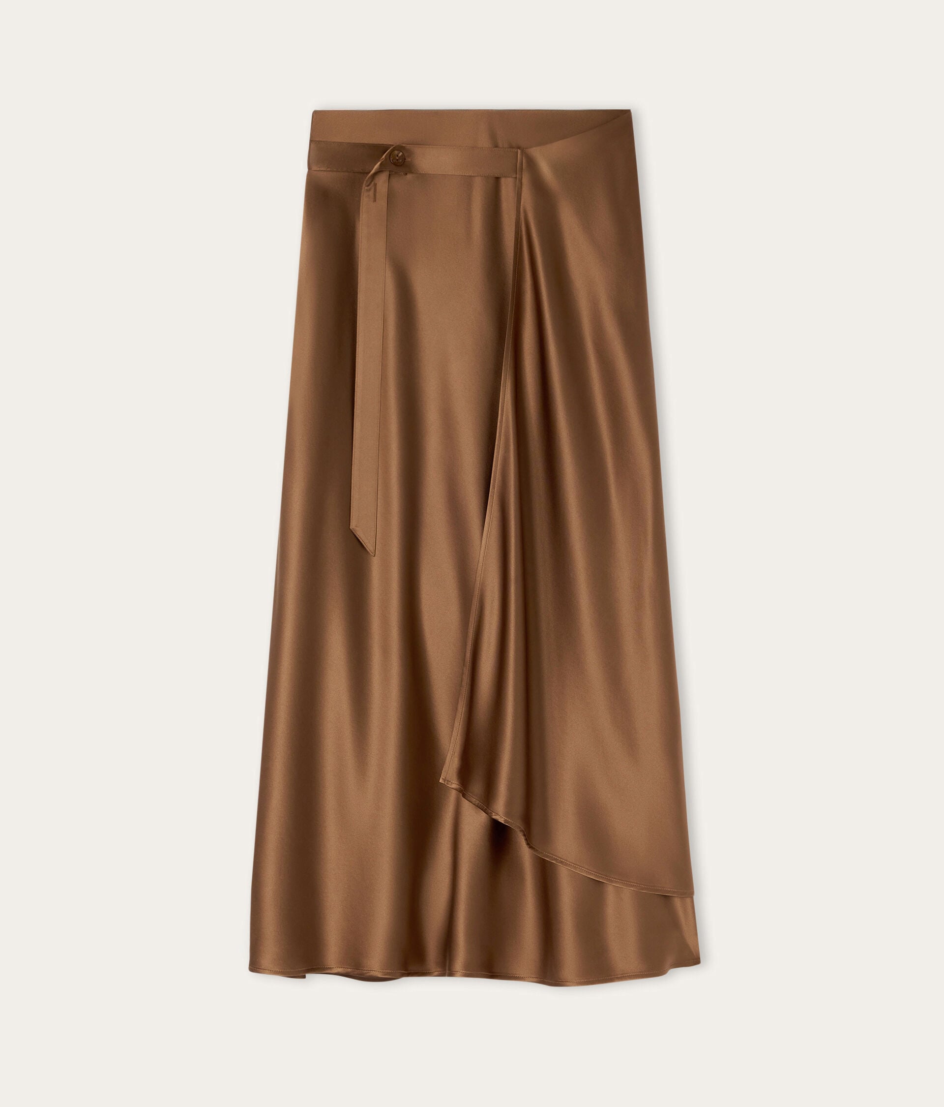 Pure silk wraparound skirt