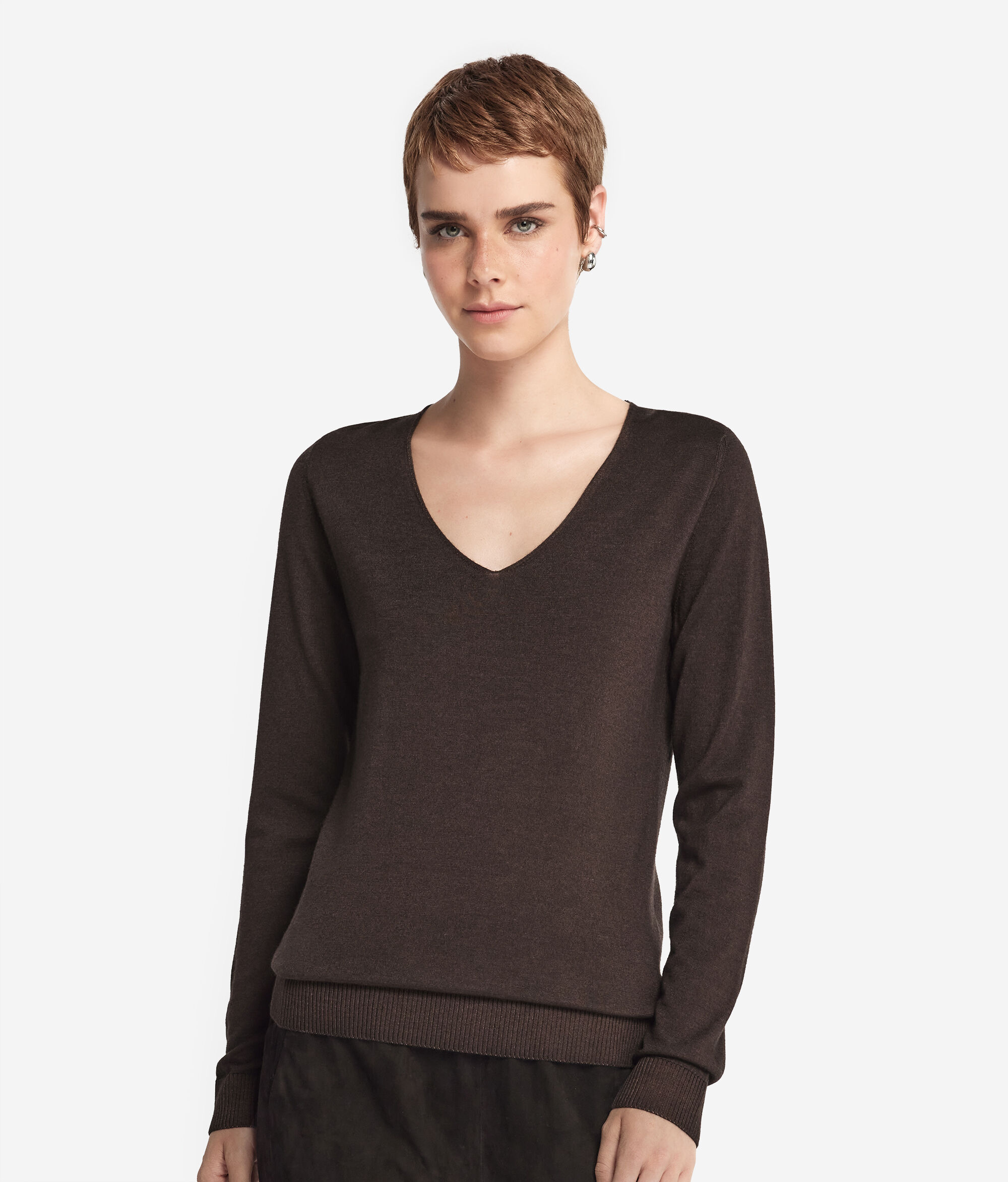 Ultrafine Cashmere V-Neck Sweater