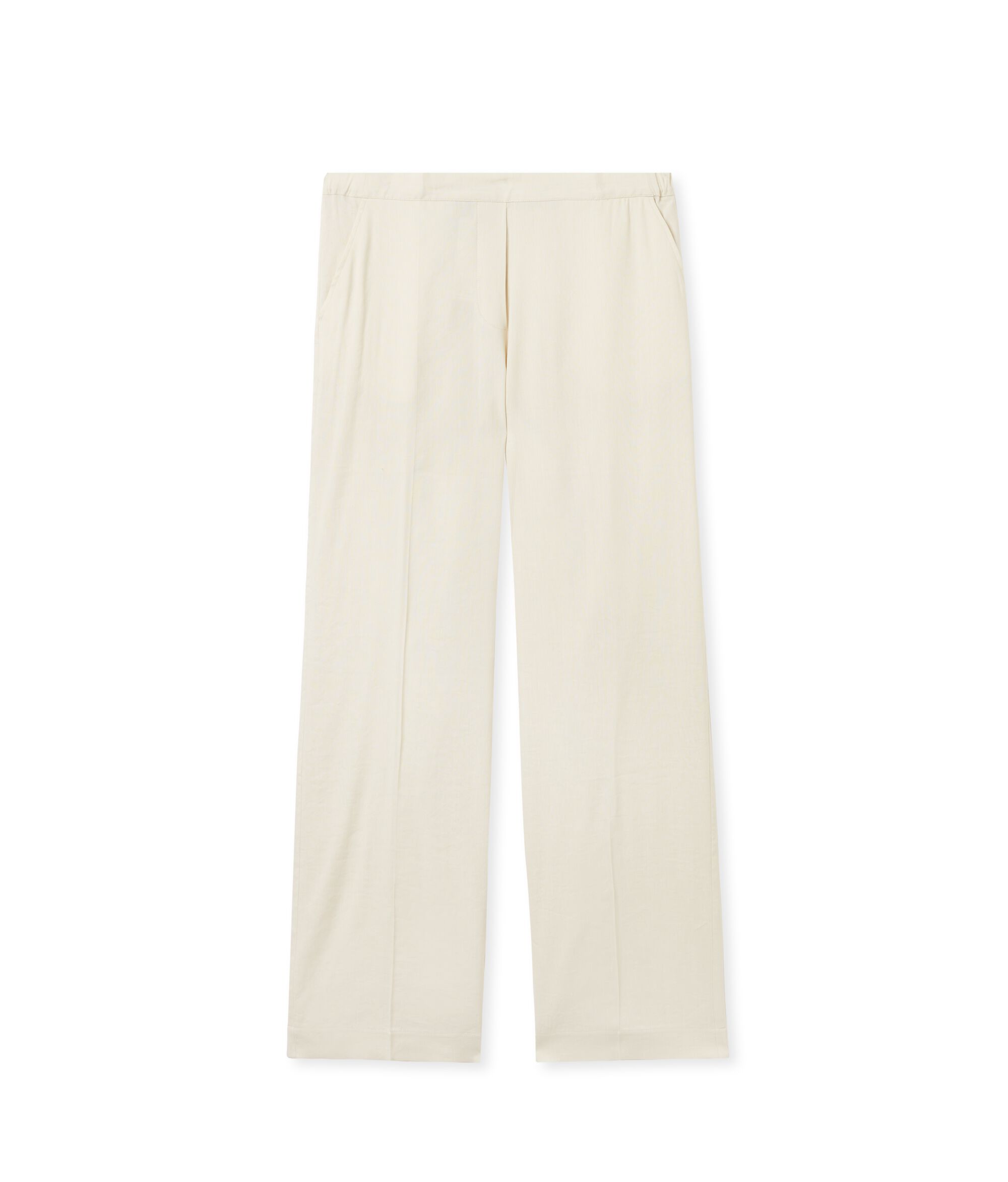 Linen Viscose Wide-Leg Trousers