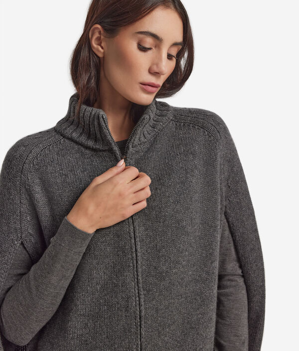 Накидка на молнии из ультрамягкого кашемира