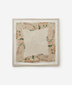 Платок «Города» из шелка