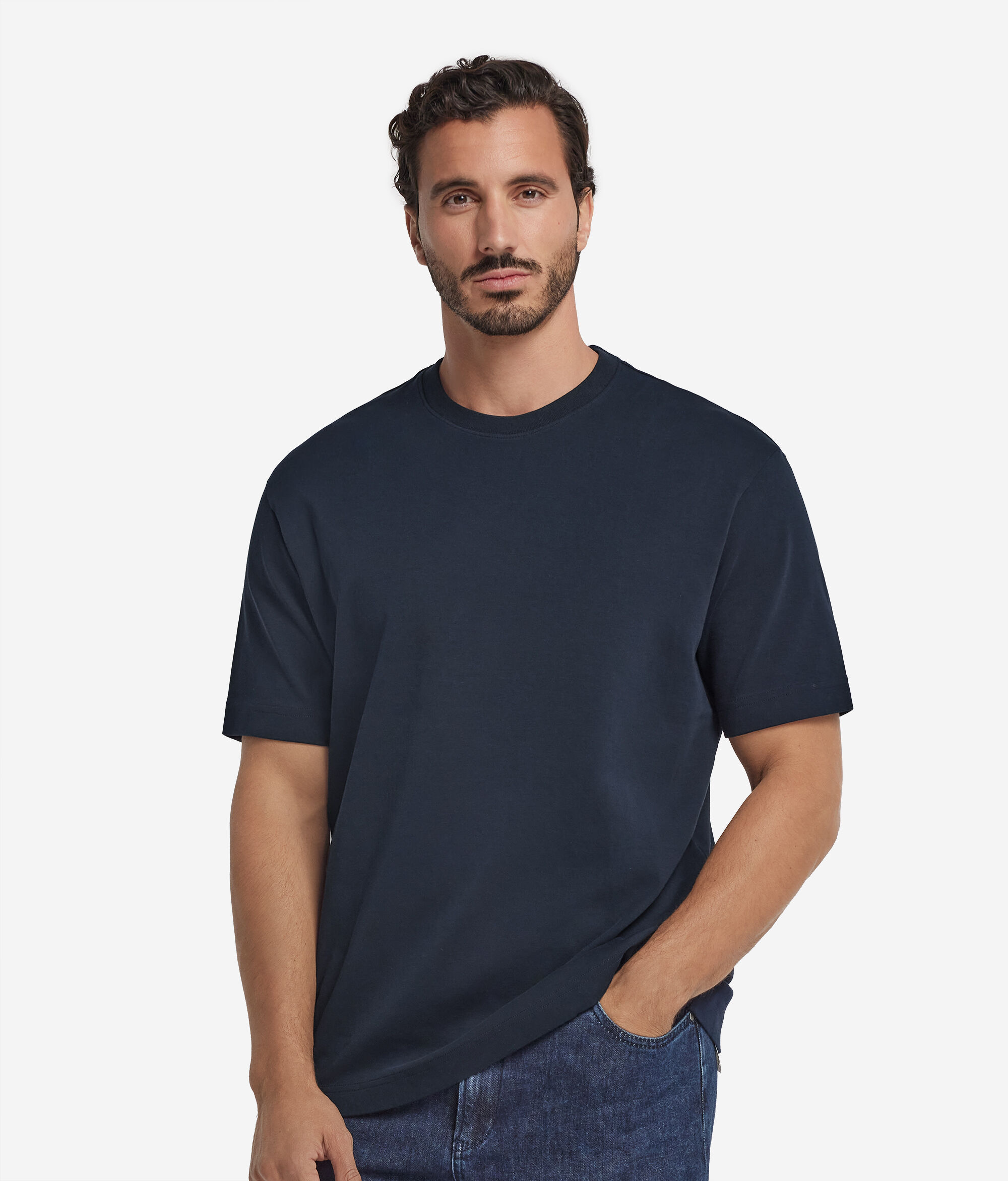 コットンジャージー クルーネック Tシャツ