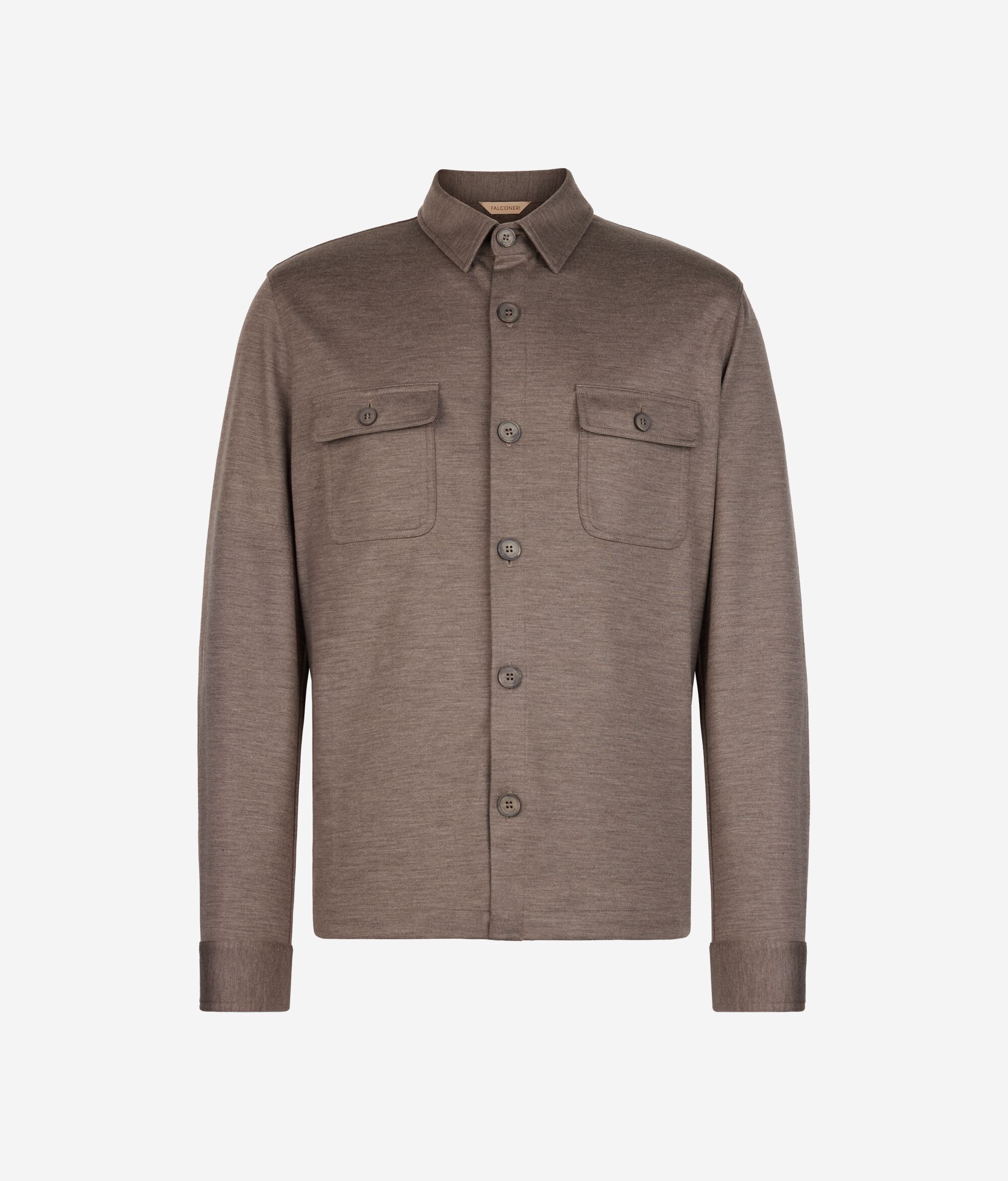 Wool jersey overshirt