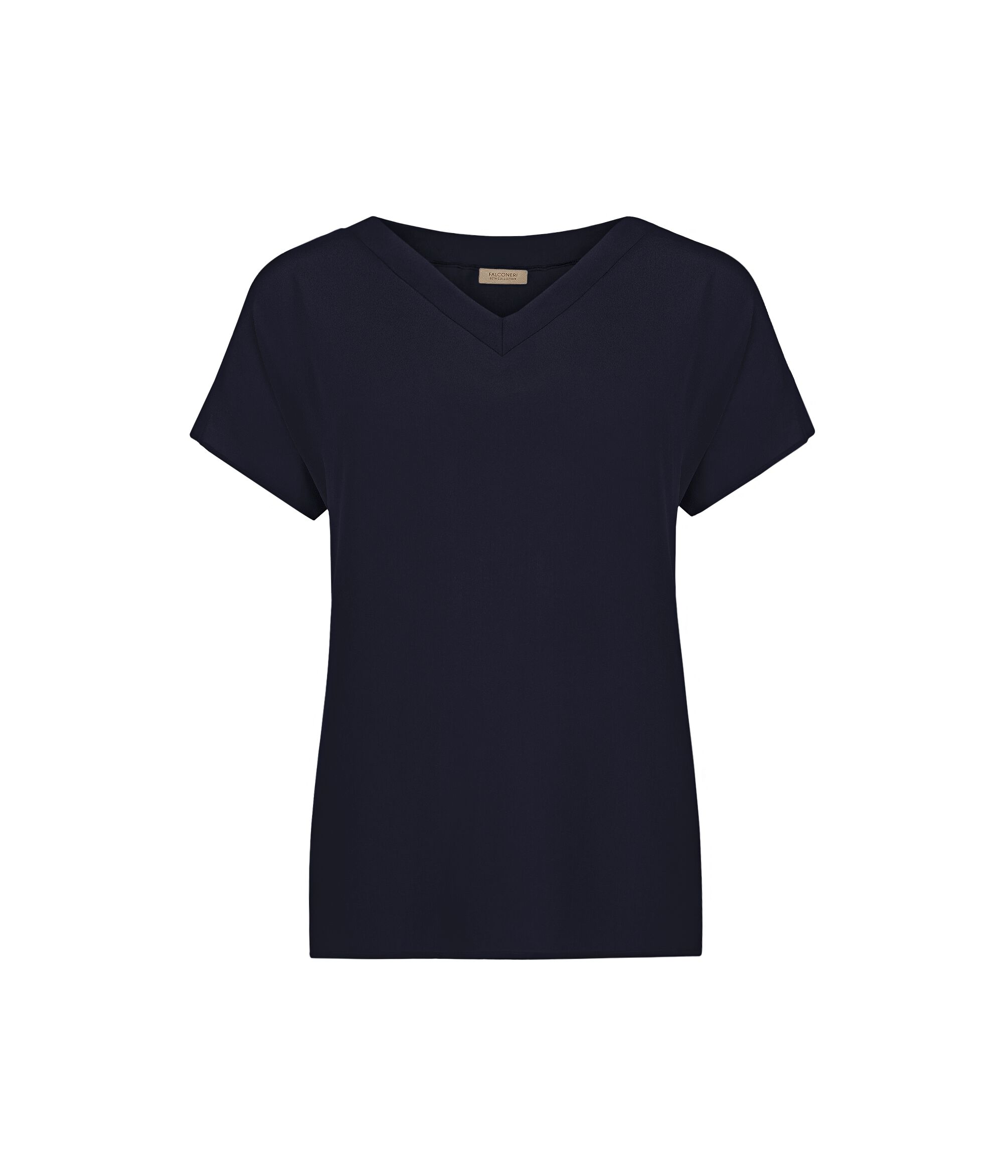 T-Shirt Seide V-Ausschnitt Kimonoärmel