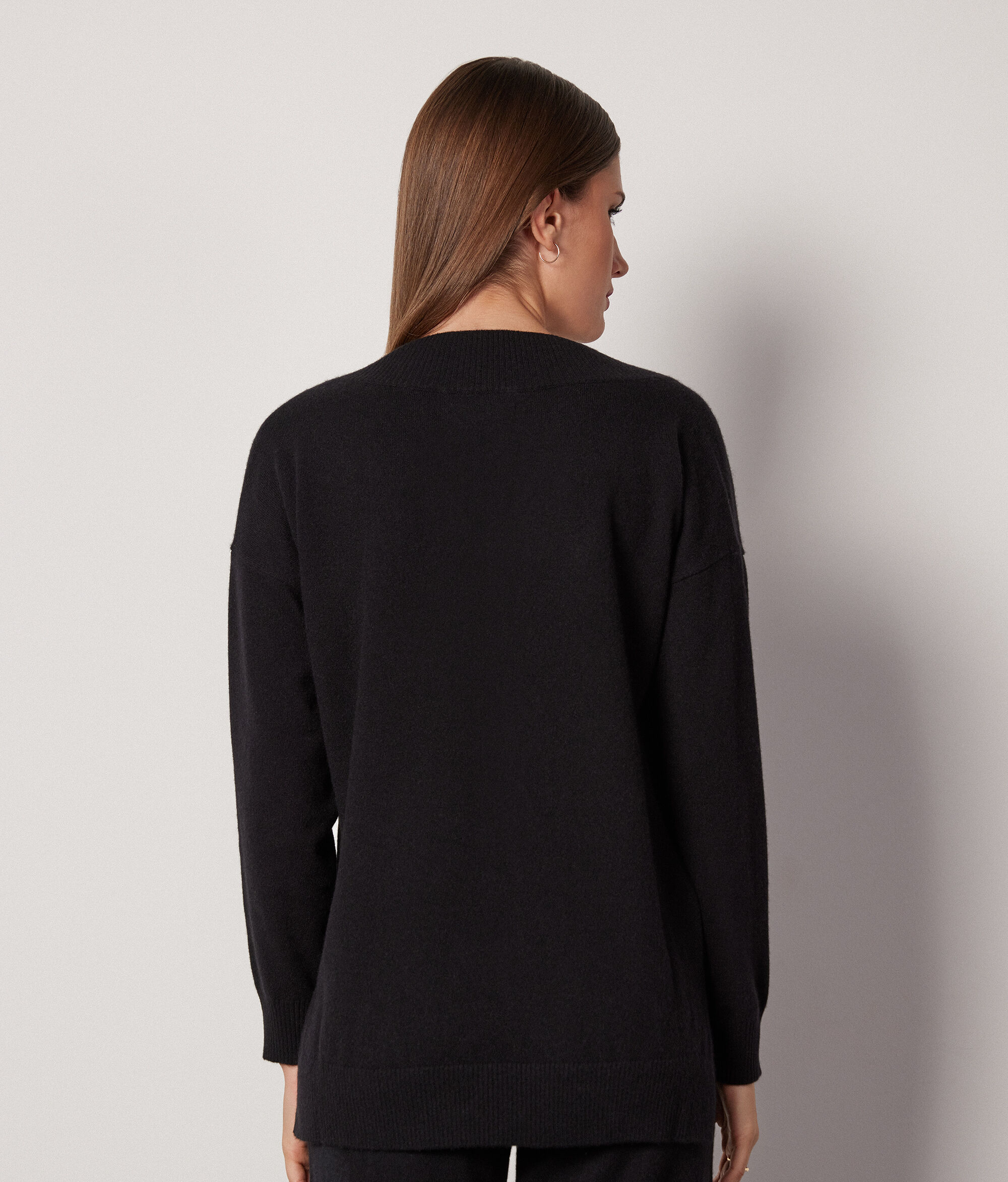 Jersei maxi de Cashmere Ultrasoft amb escot en punta