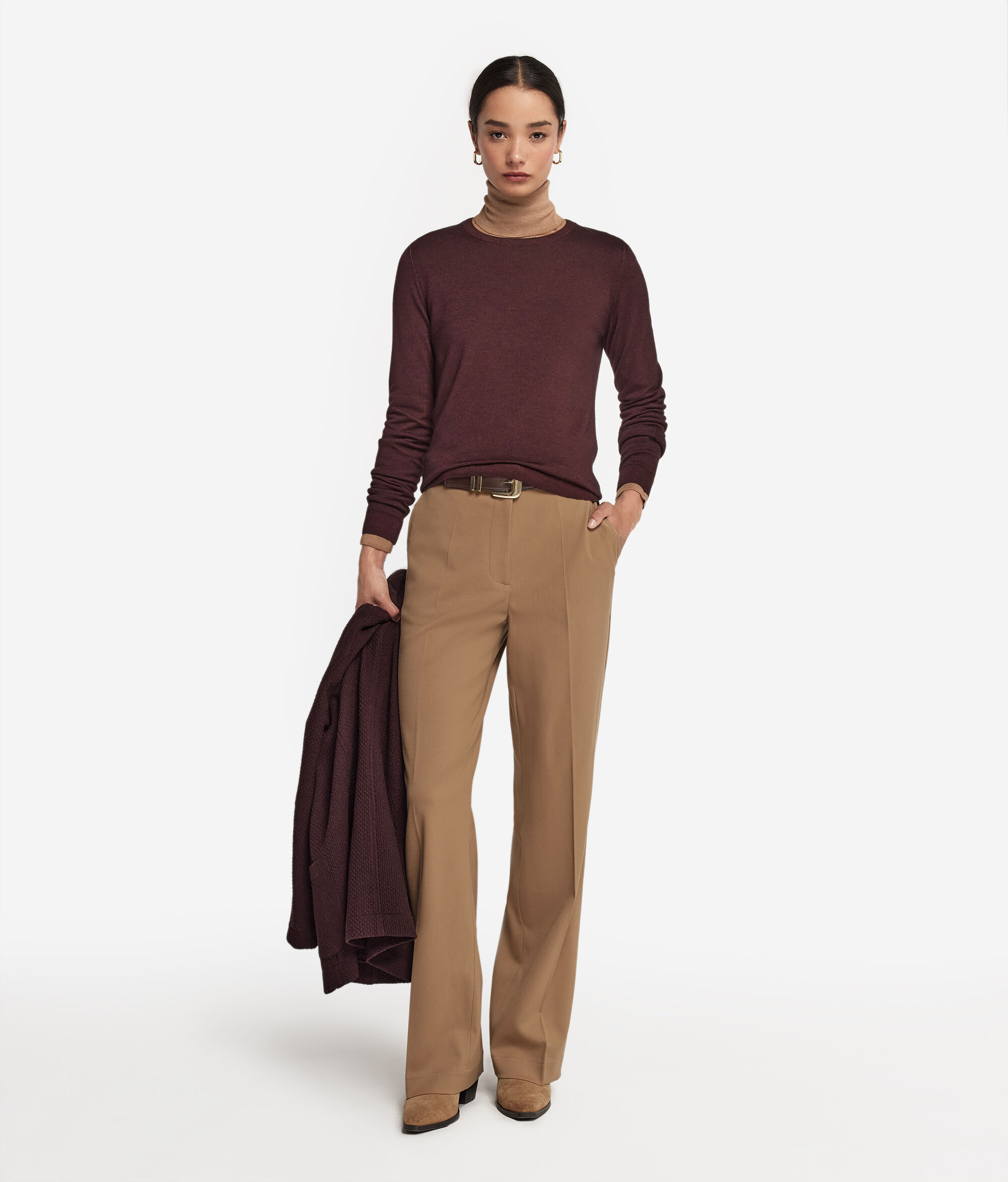 Pantalone a Sigaretta in Lana