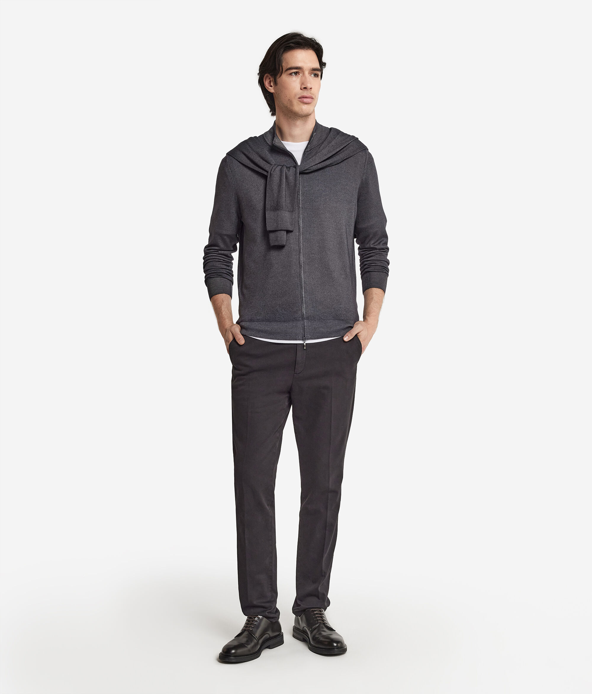 Cardigan mit Reißverschluss aus Kaschmir