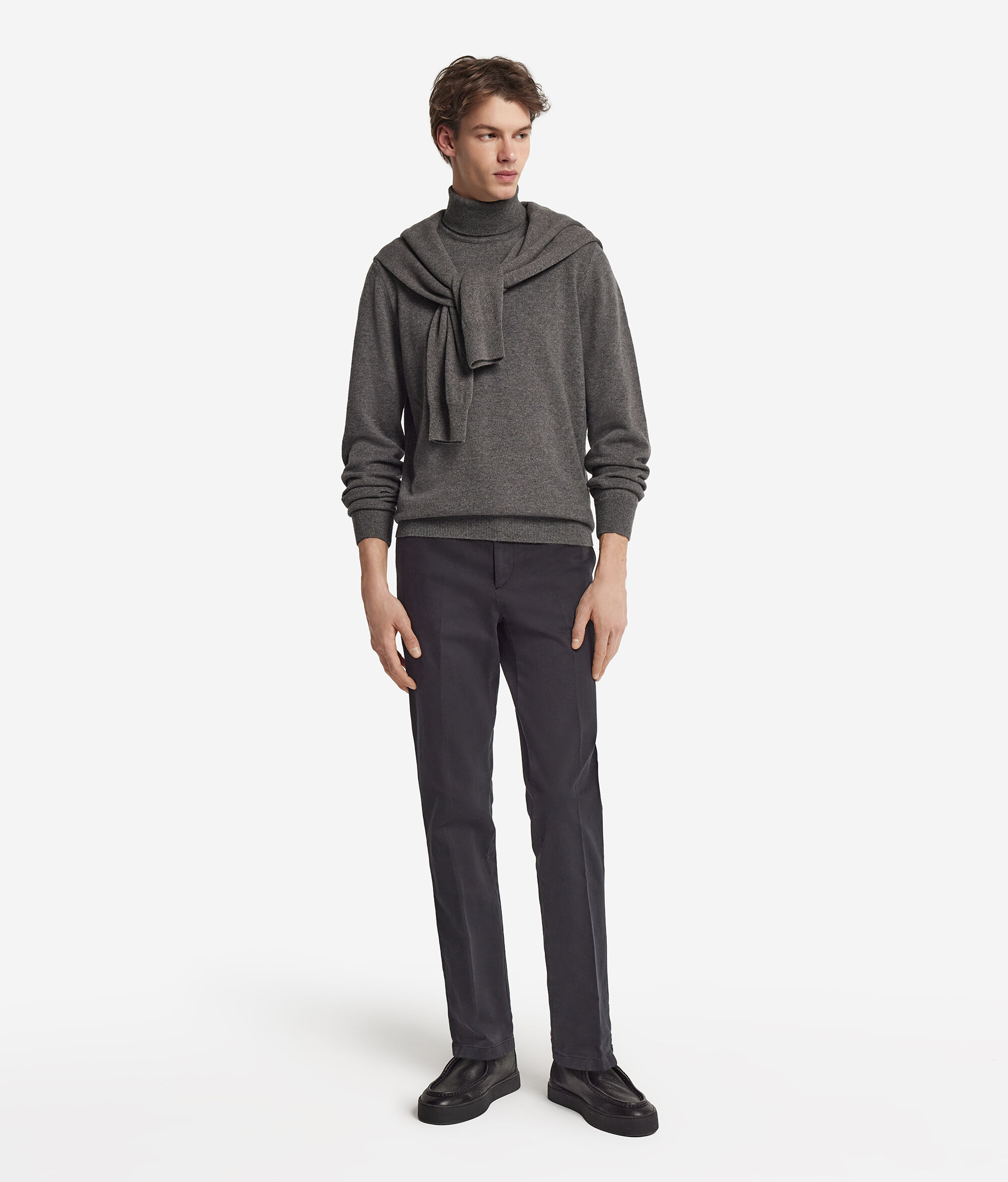 Jersey de cuello vuelto de cashmere ultrasoft