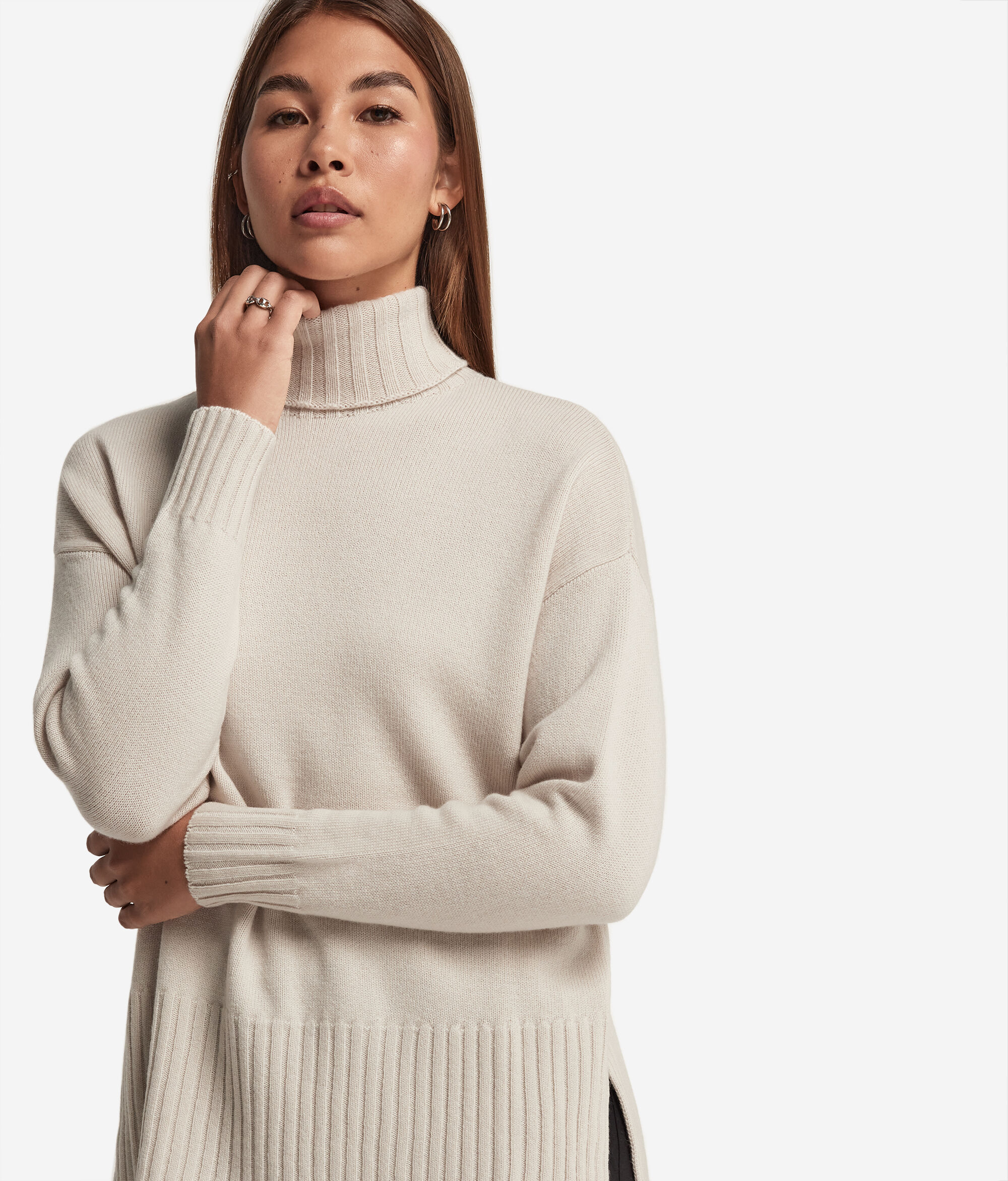 Ultrasoft Cashmere Turtleneck Maxi Jumper