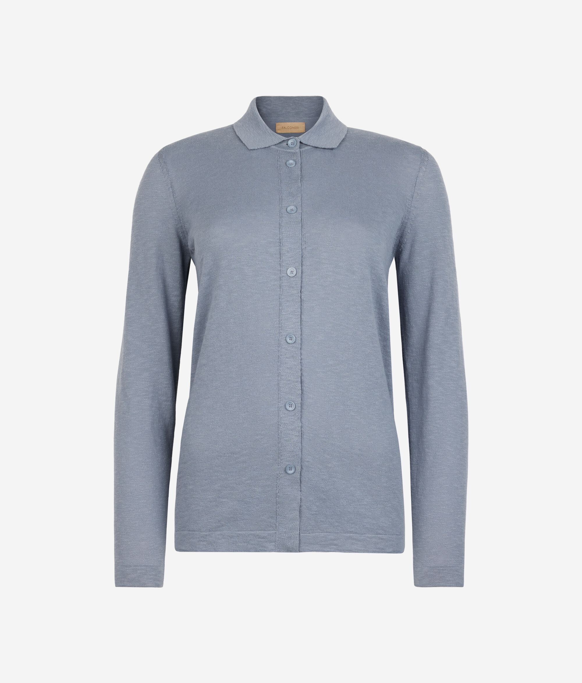 Langärmelige Hemdbluse aus Baumwolle