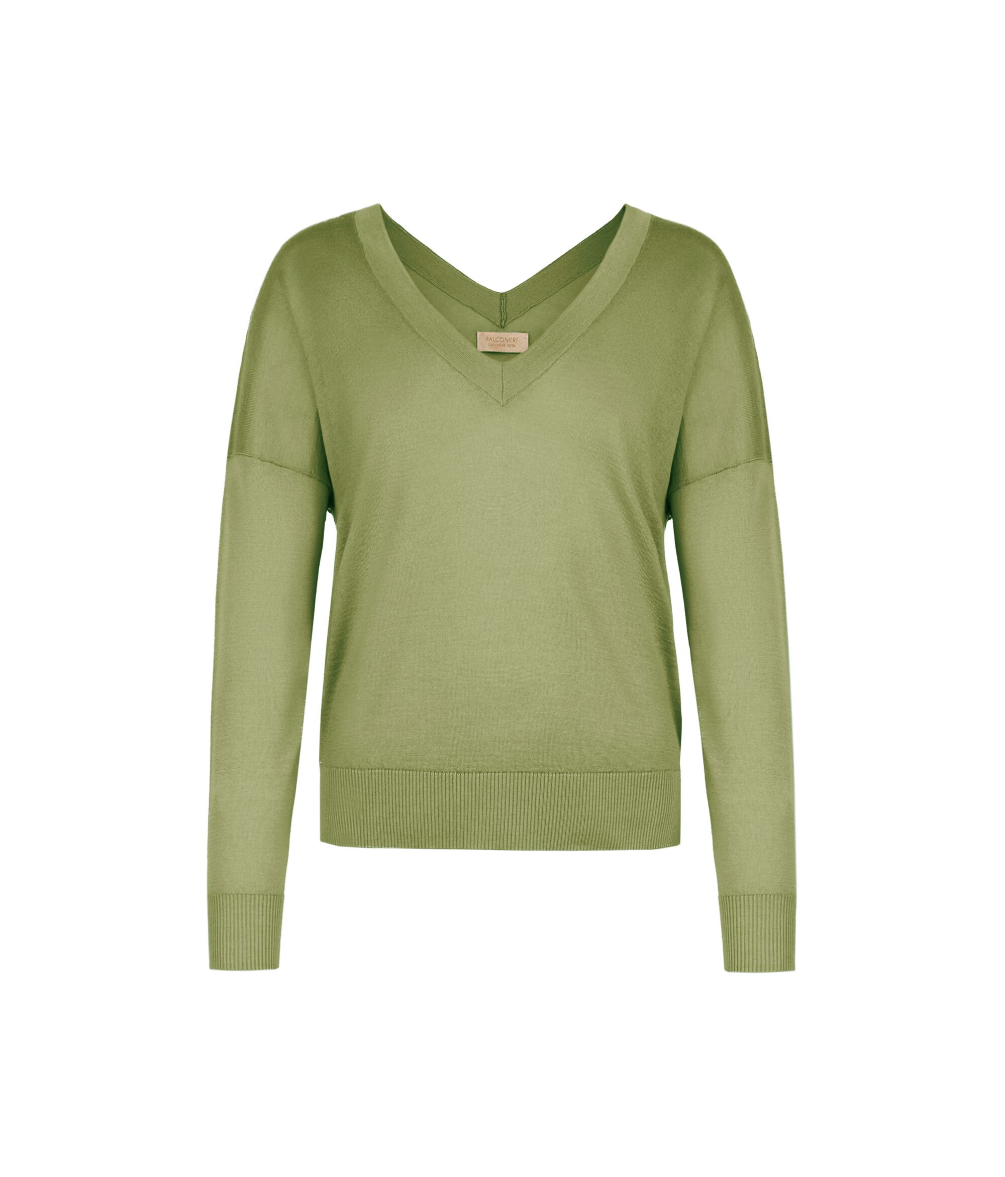 Silkfine Cashmere double V-neck sweater