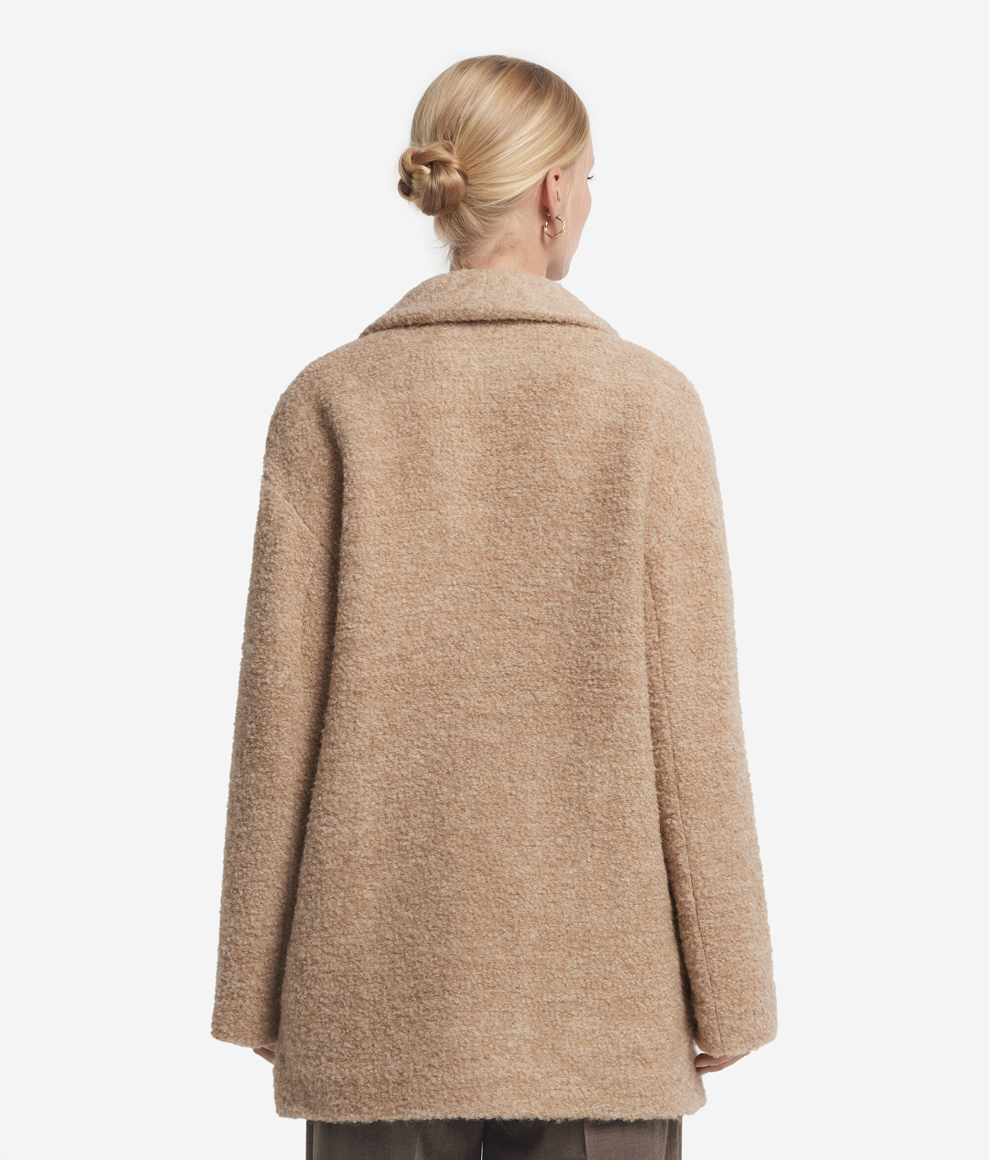 Alpaca wool bouclé coat | Falconeri