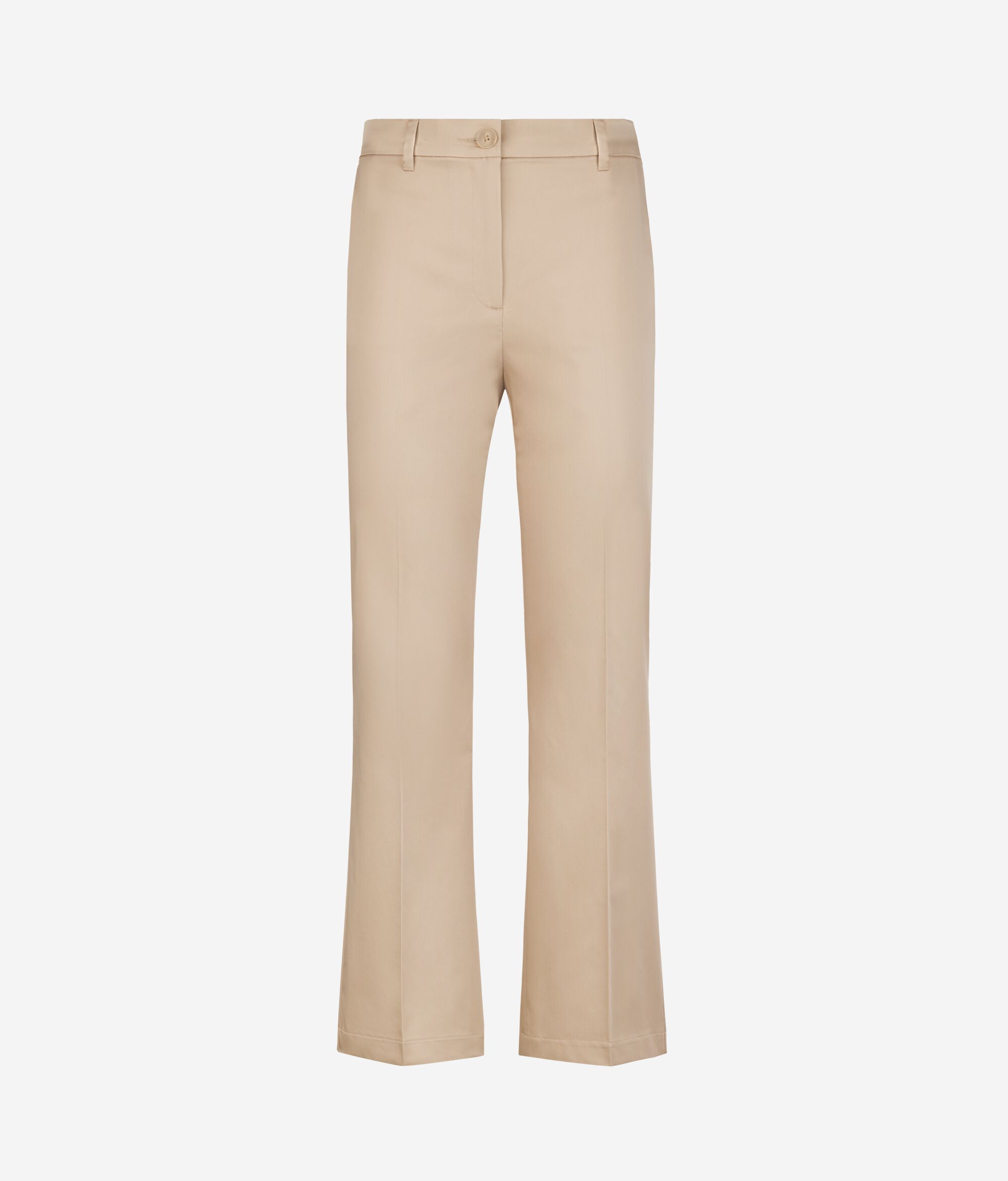 Pantalon évasé en tissu de coton