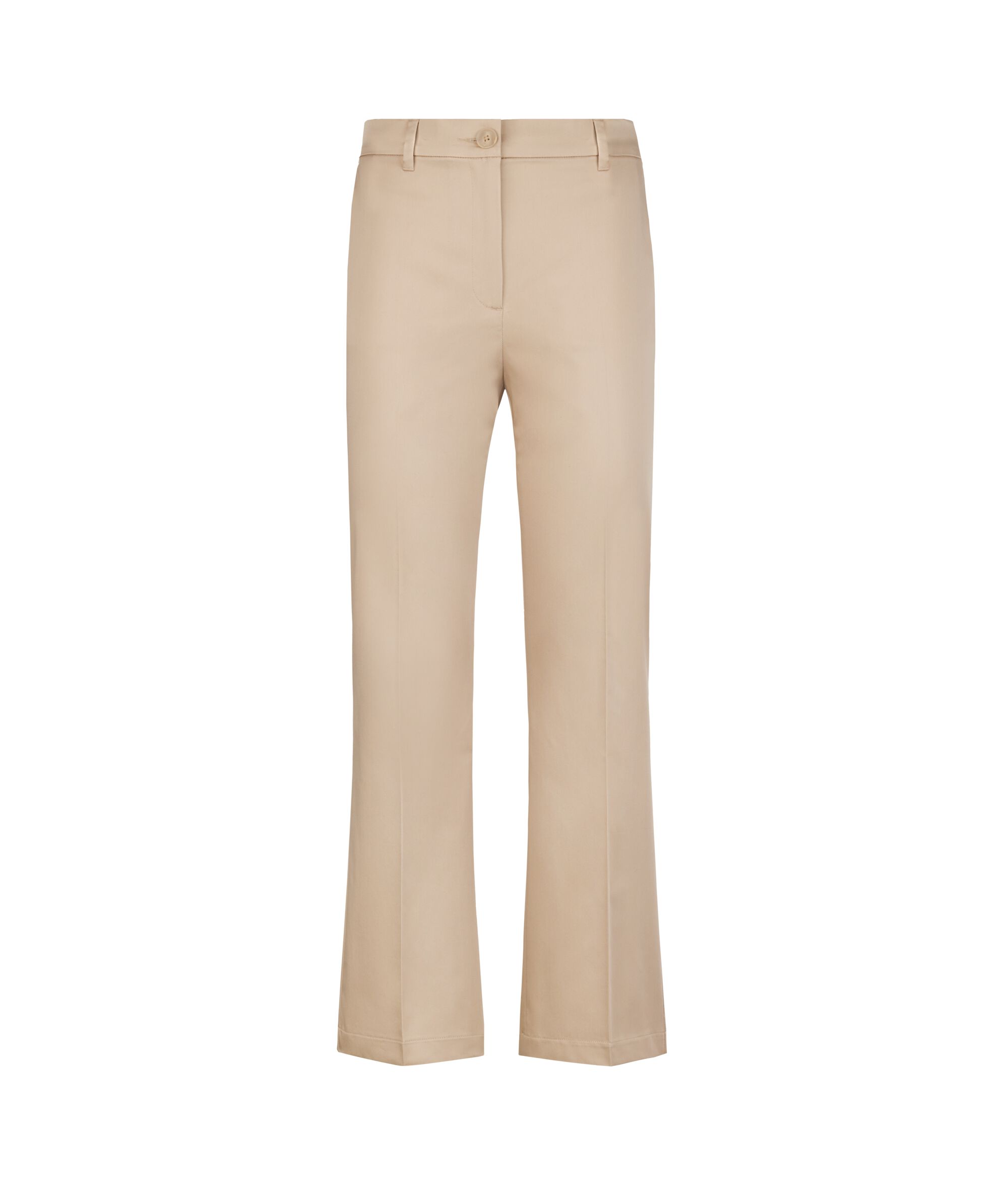 Pantalons de trompeta de teixit de cotó_9237