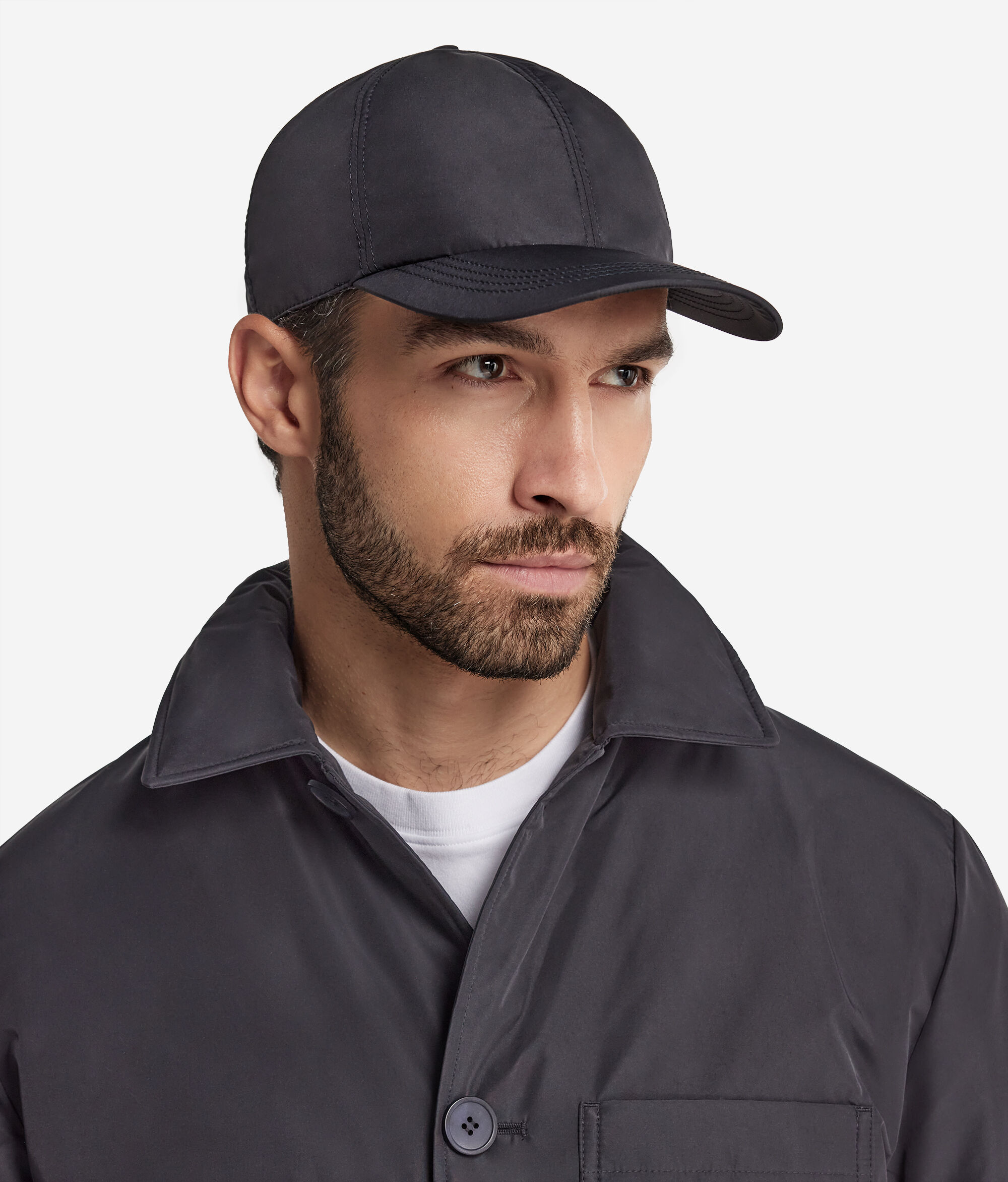 Casquette technique avec intérieur en cachemire ultra-fin