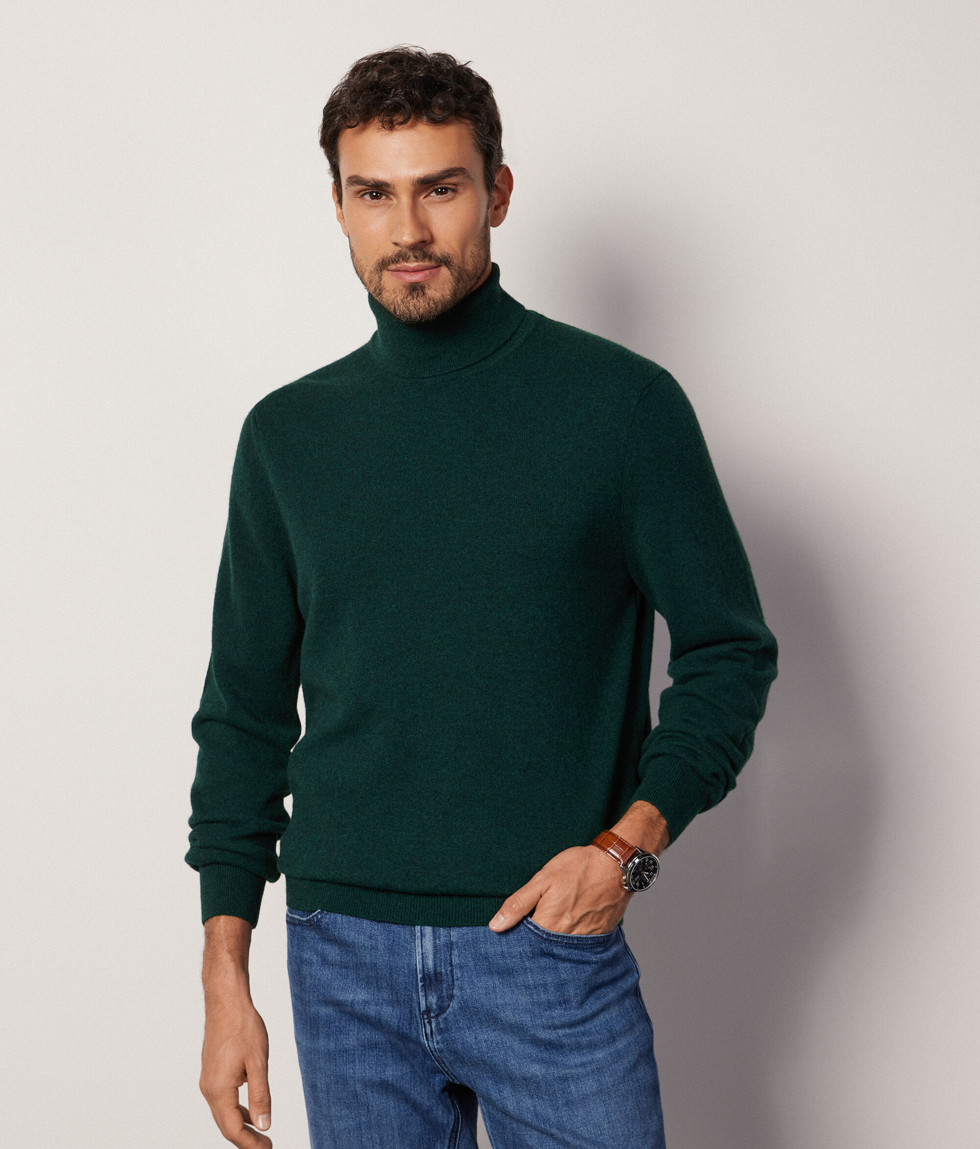 Col roulé homme en cachemire ultra-doux