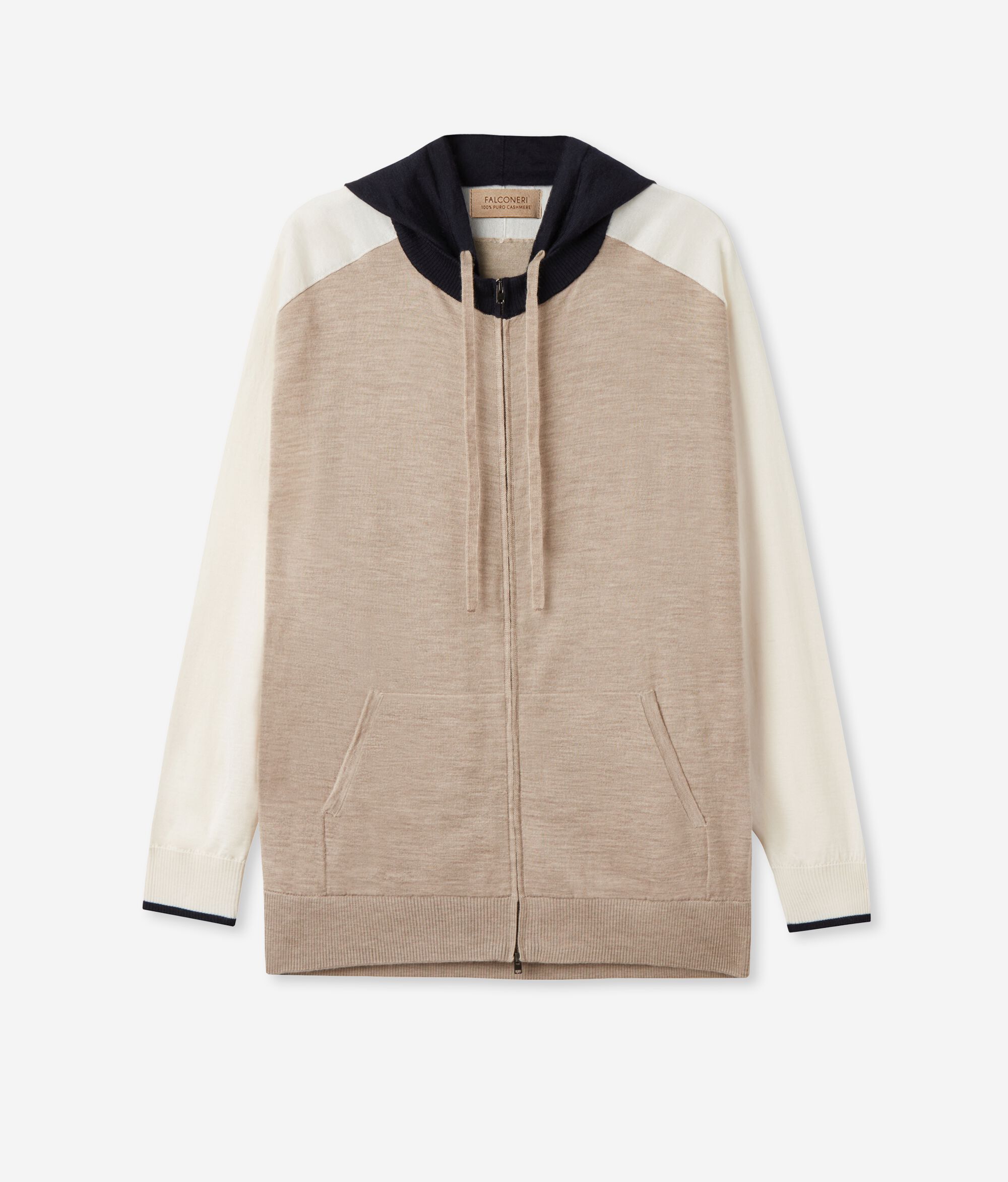 Felpa Zip Cashmere Color Block