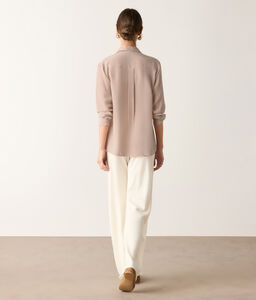 Camicia in seta con colletto - PALE_PINK