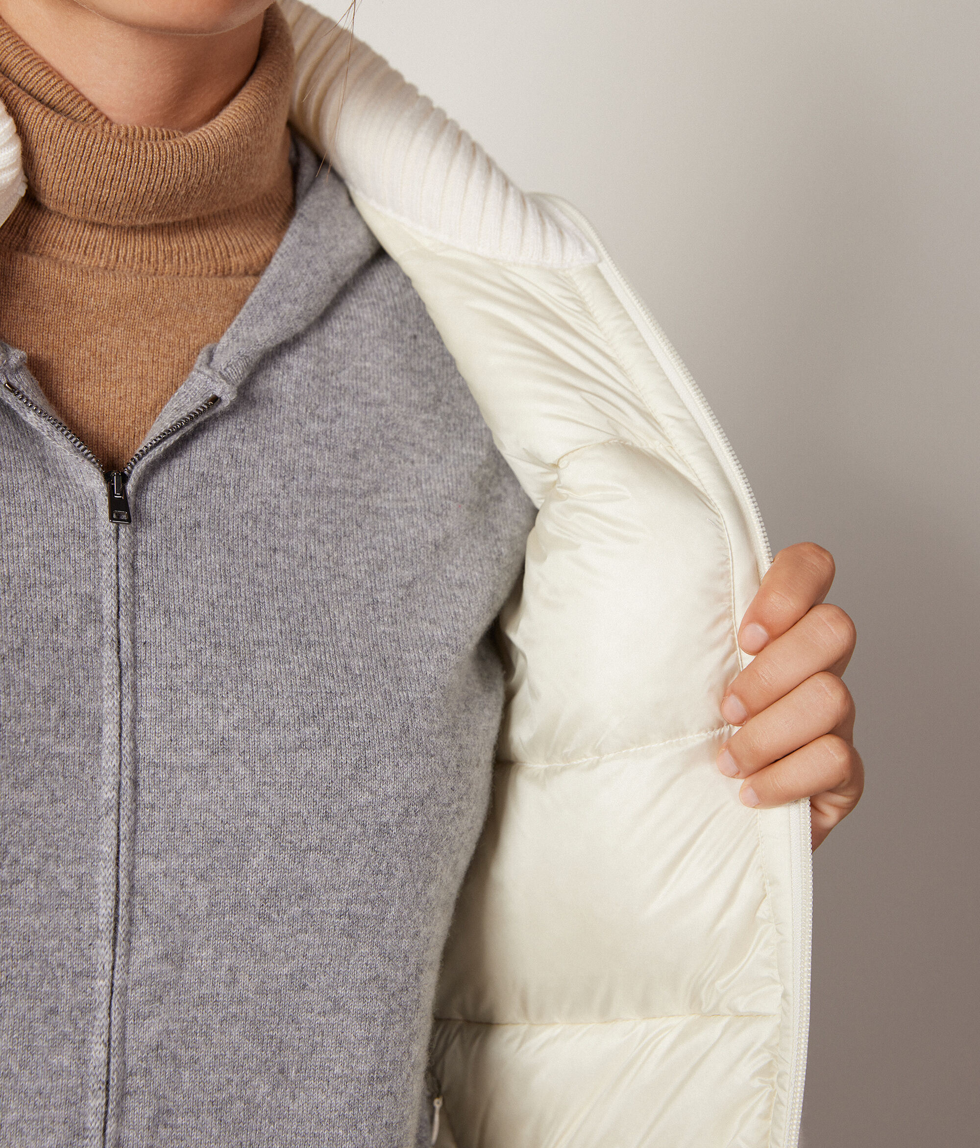 Reversible Cable-Knit Quilted Vest