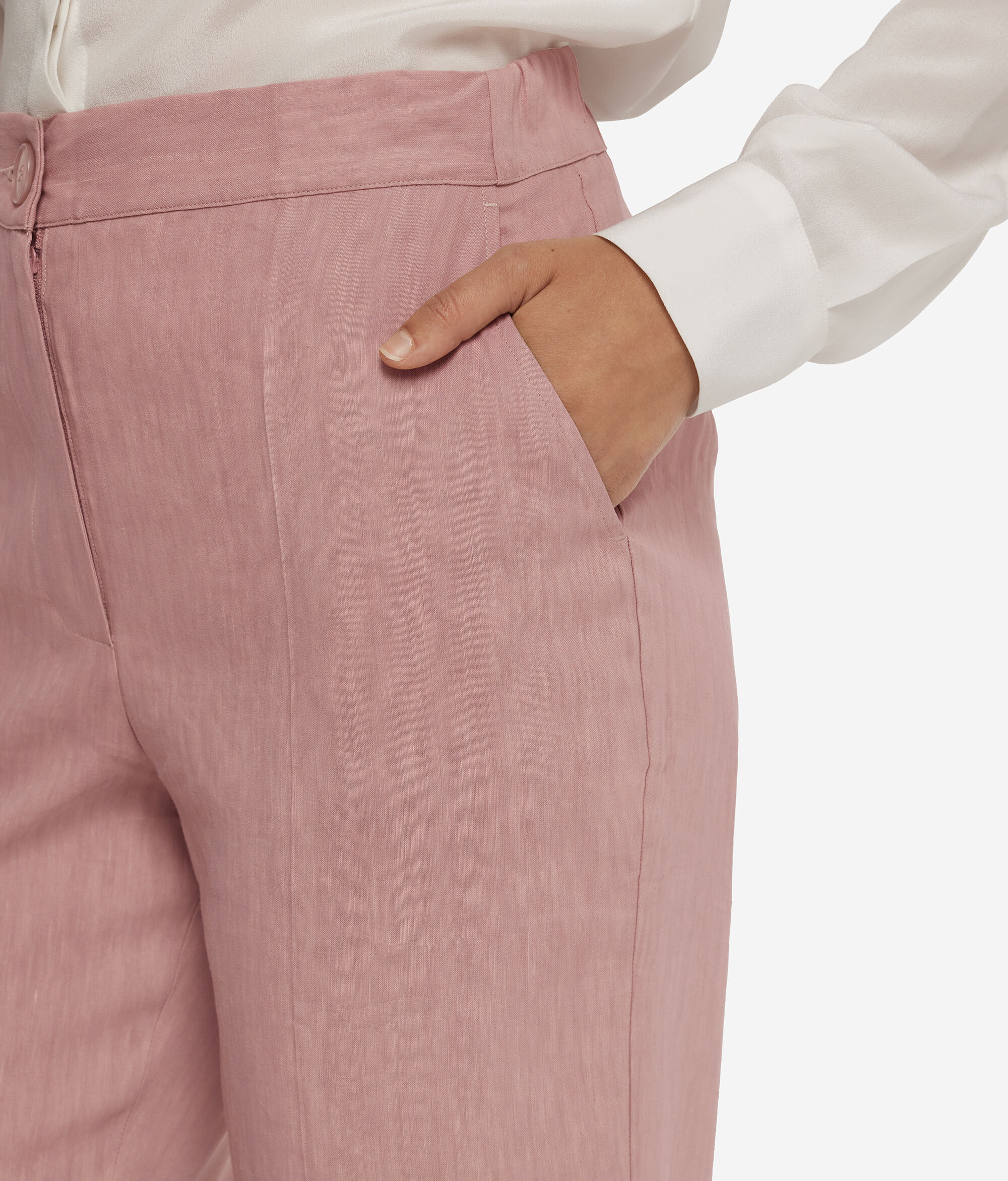 Pantalon en lin et viscose