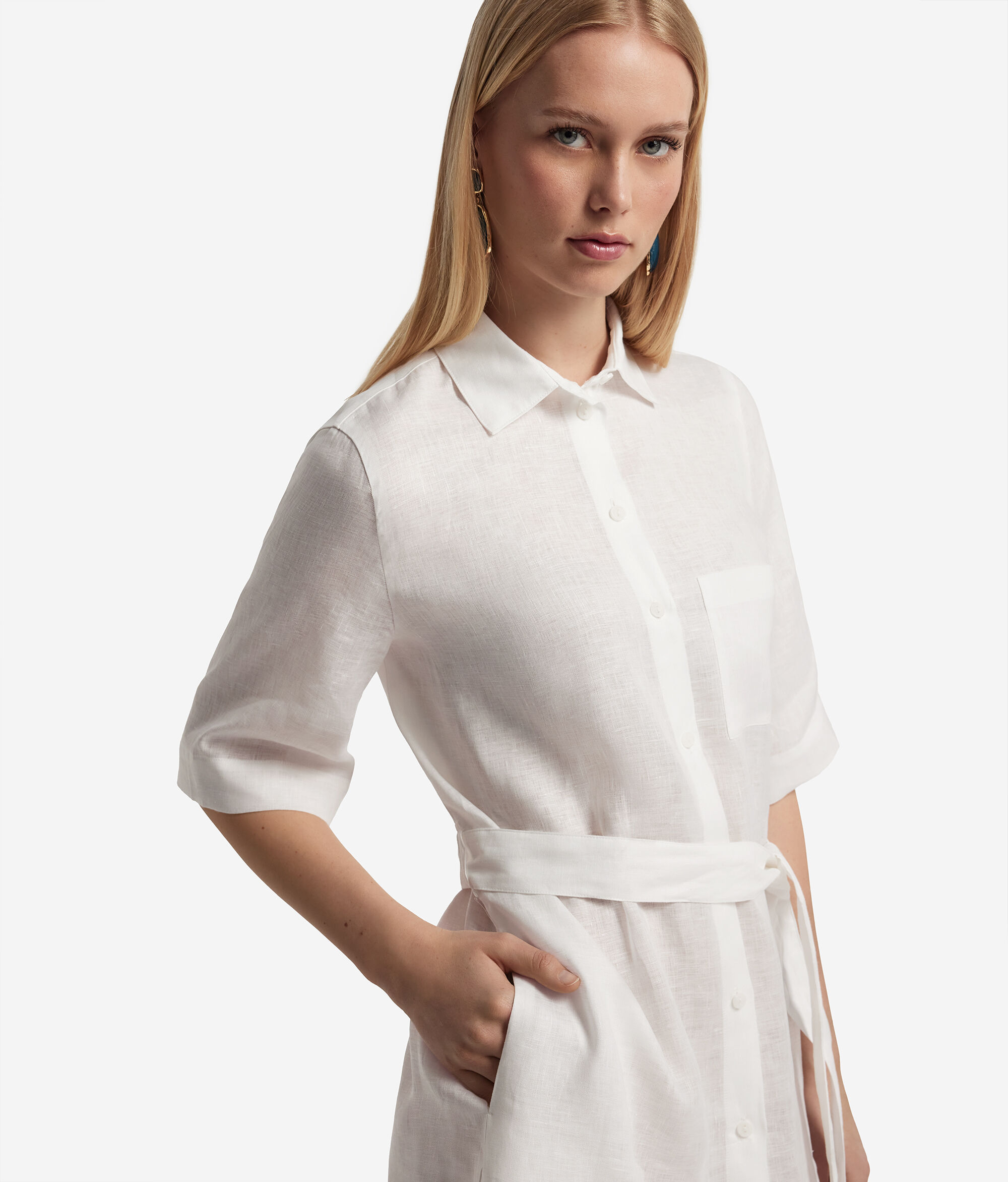 Hemdblusenkleid aus Leinen