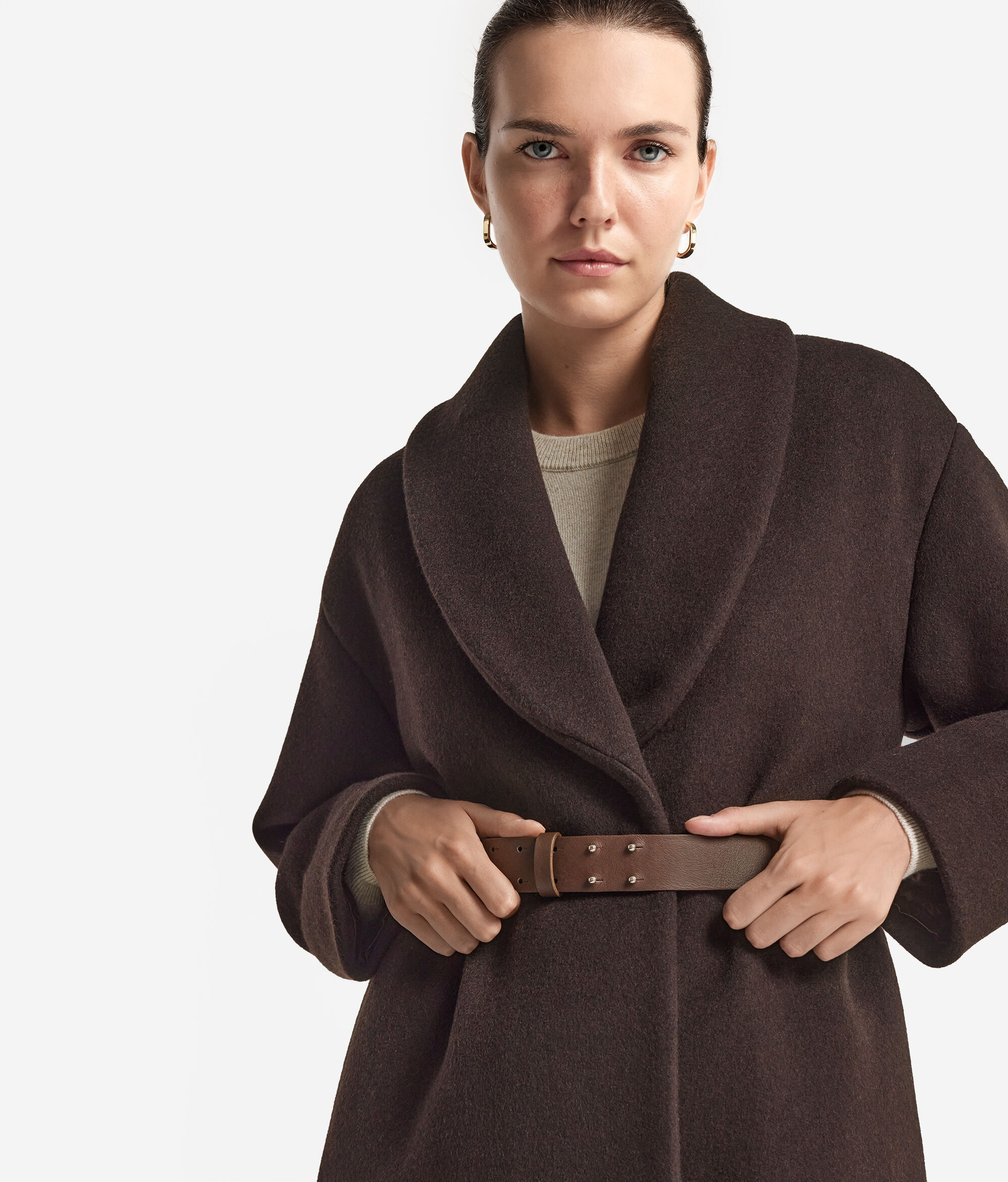Cashmere Shawl-Collar Coat