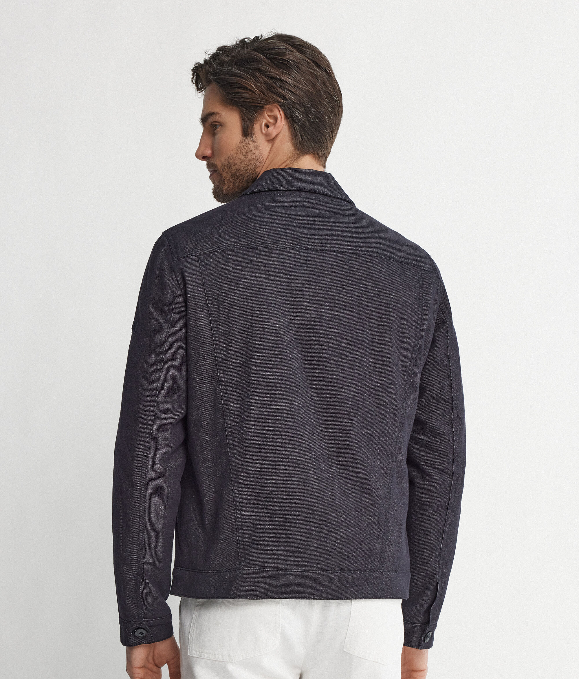 Denim-Jacke mit Kaschmir