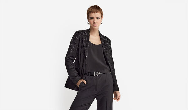 Cashmere Blazer with Rhinestones