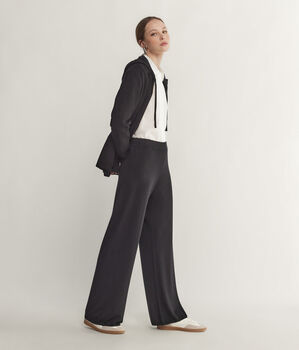Pantalon large en cachemire ultra-fin