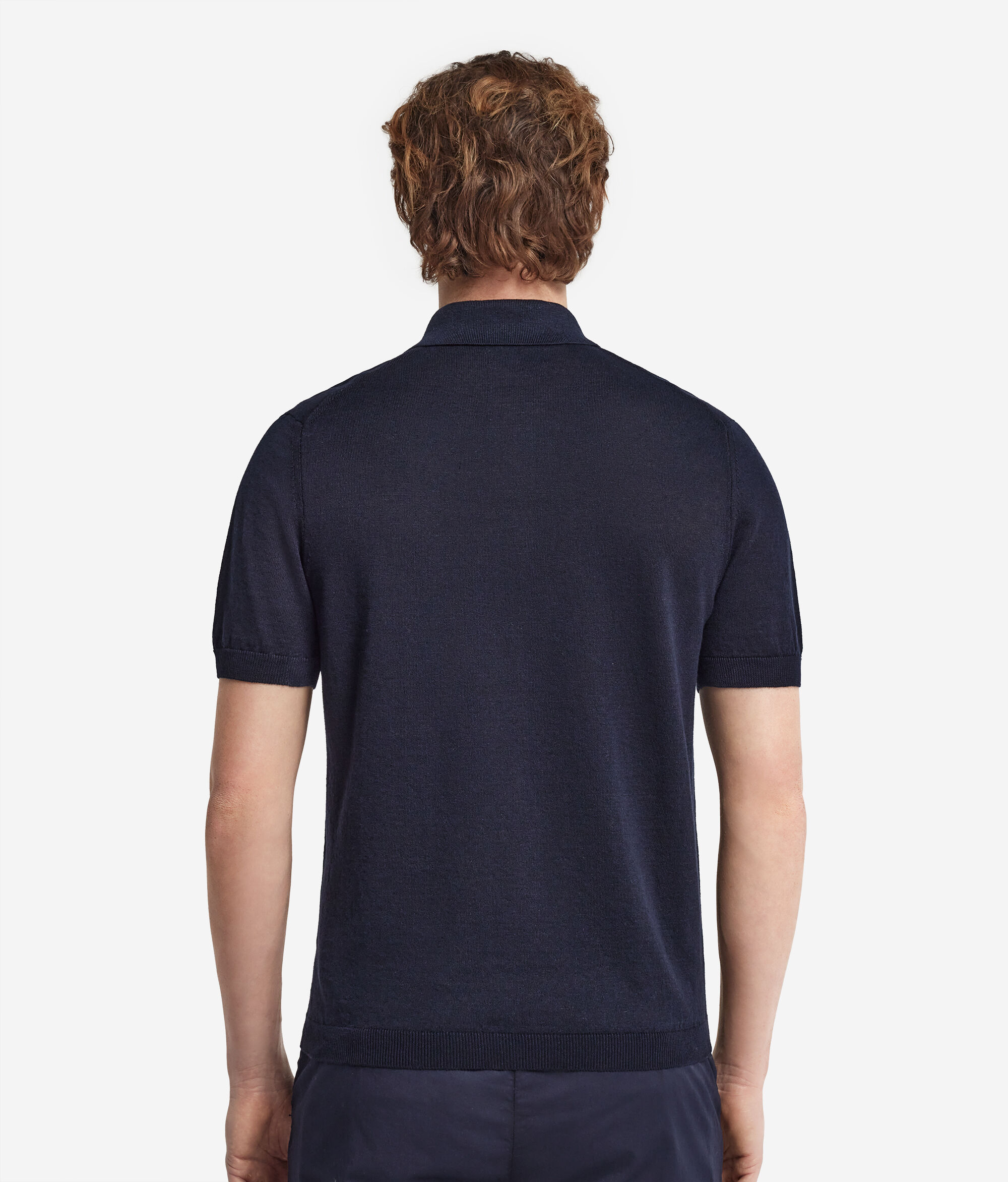 Cotton Linen Short-Sleeved Polo Shirt