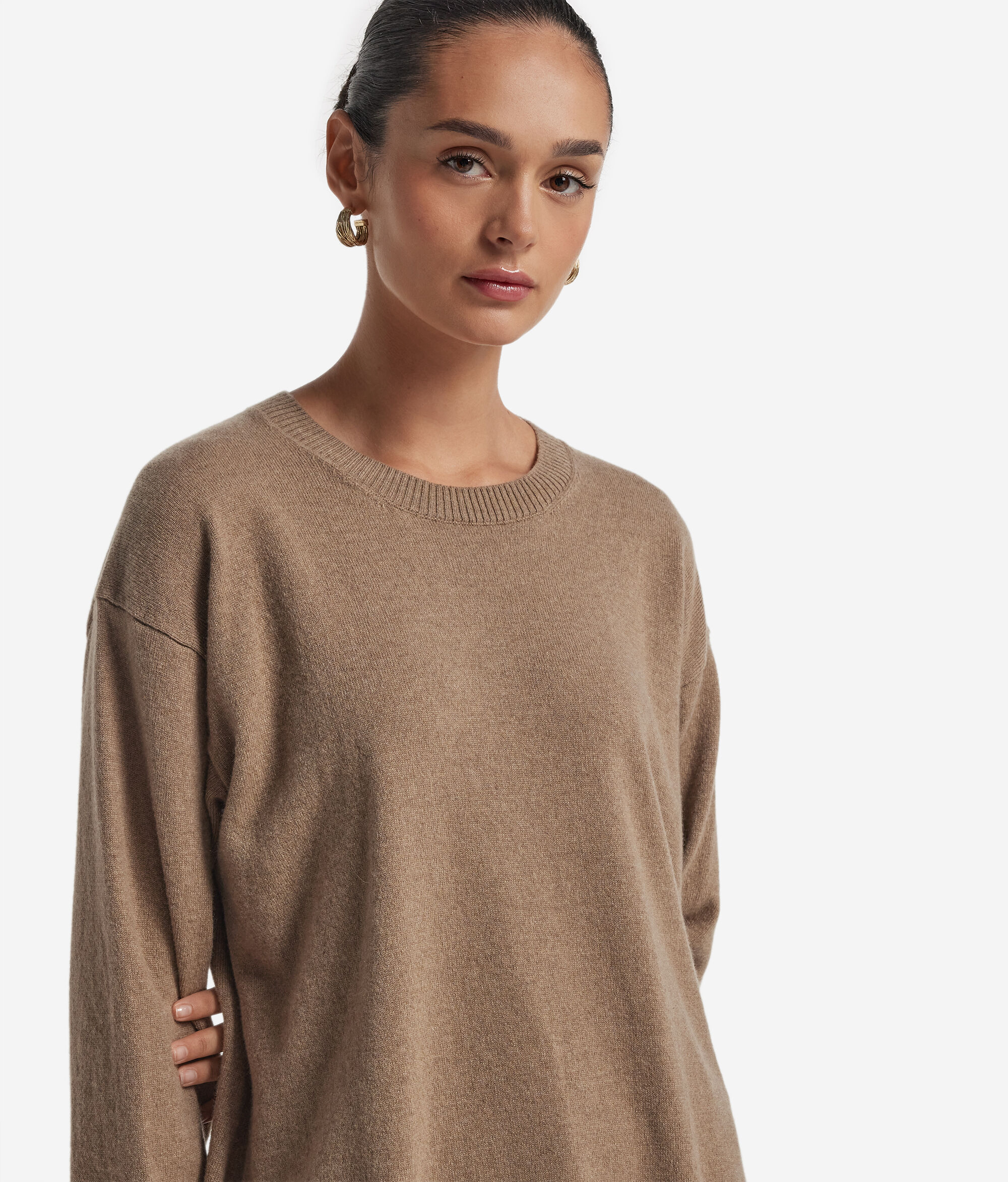 Jersey con aberturas de cashmere ultrasoft