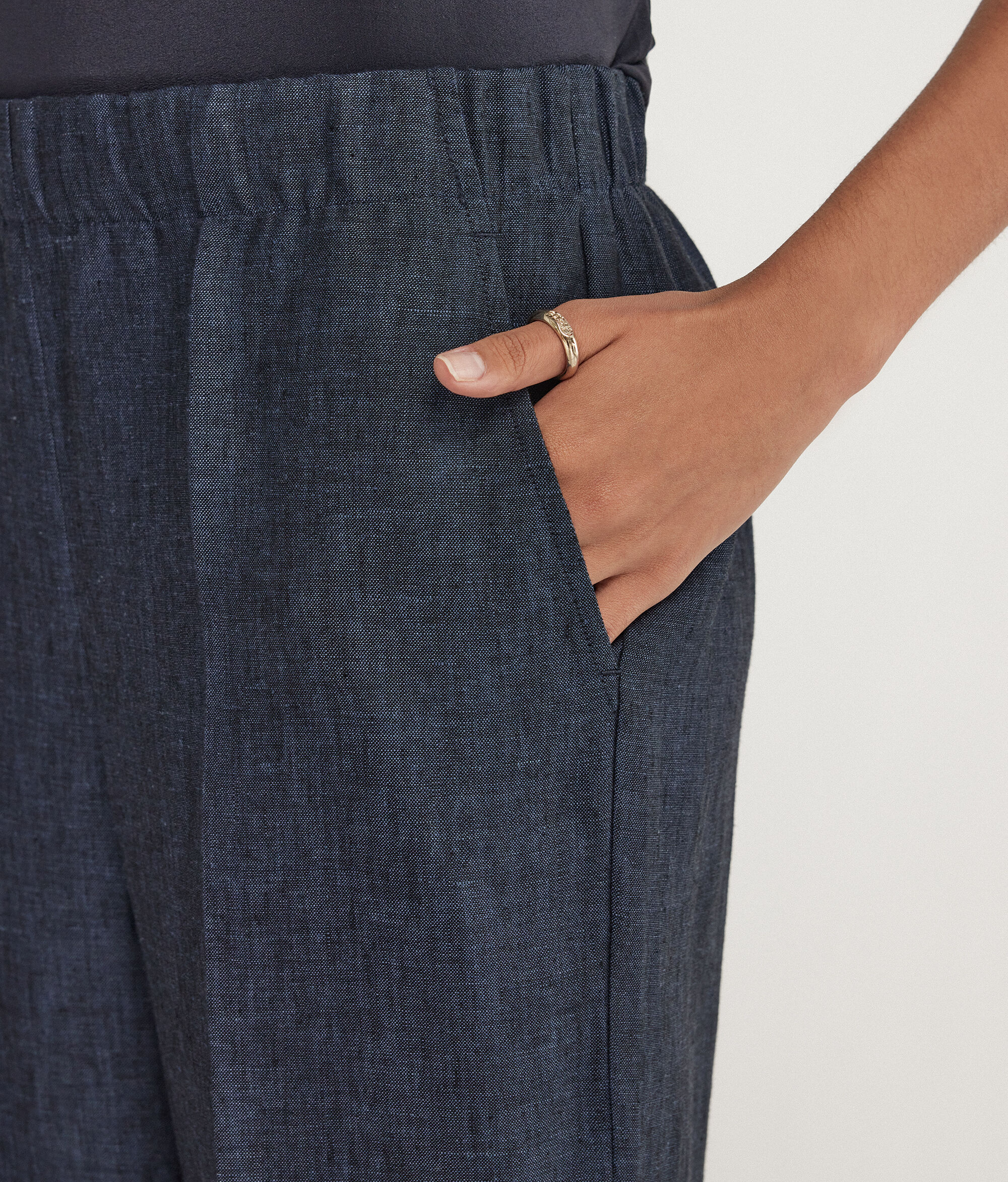 Pantalons de tub de lli