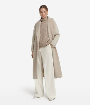 Manteau en cachemire à torsades