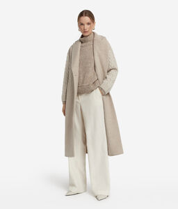 Cappotto con intreccio in cashmere - NUDE
