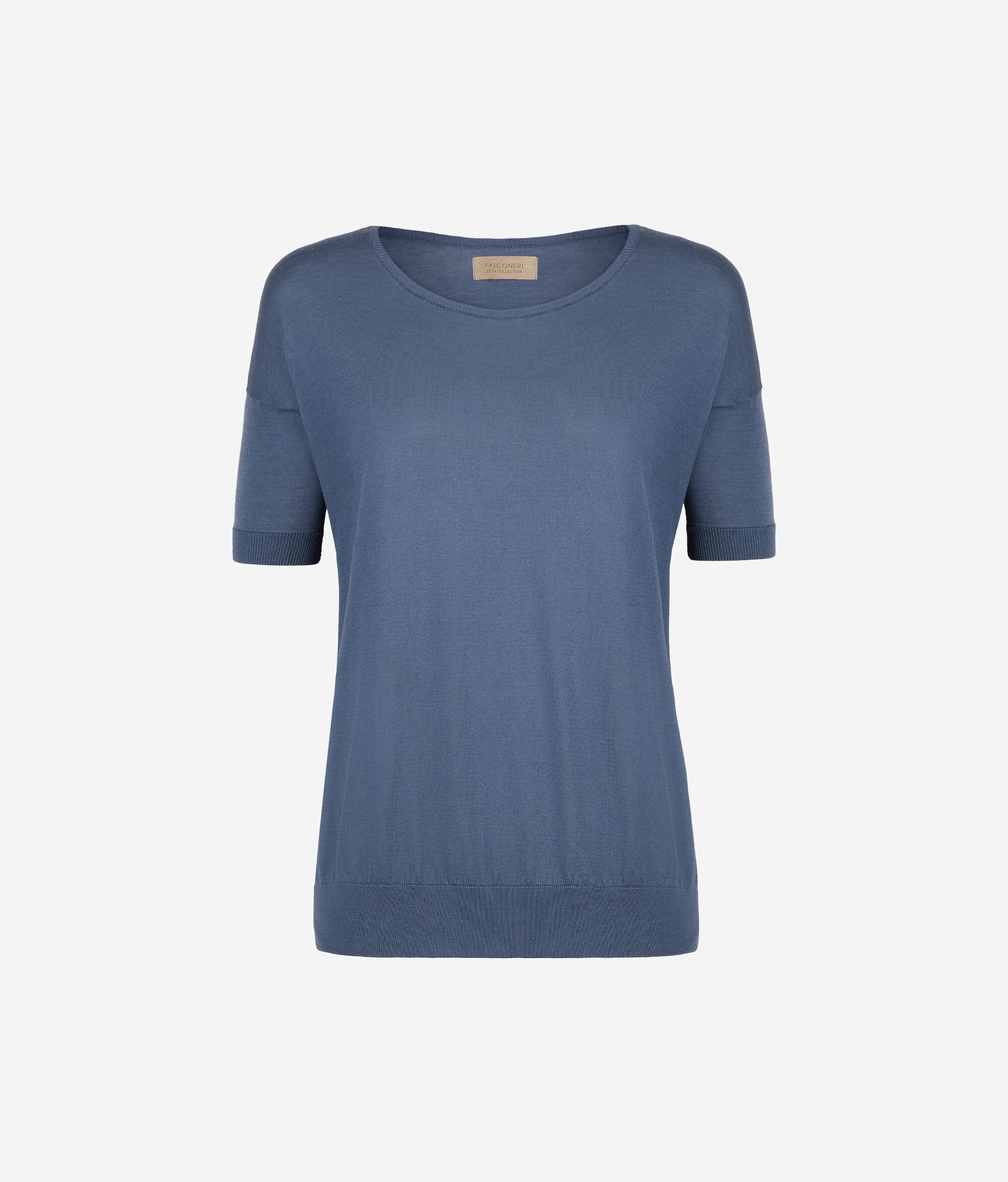 Maglia Girocollo in Seta e Cotone