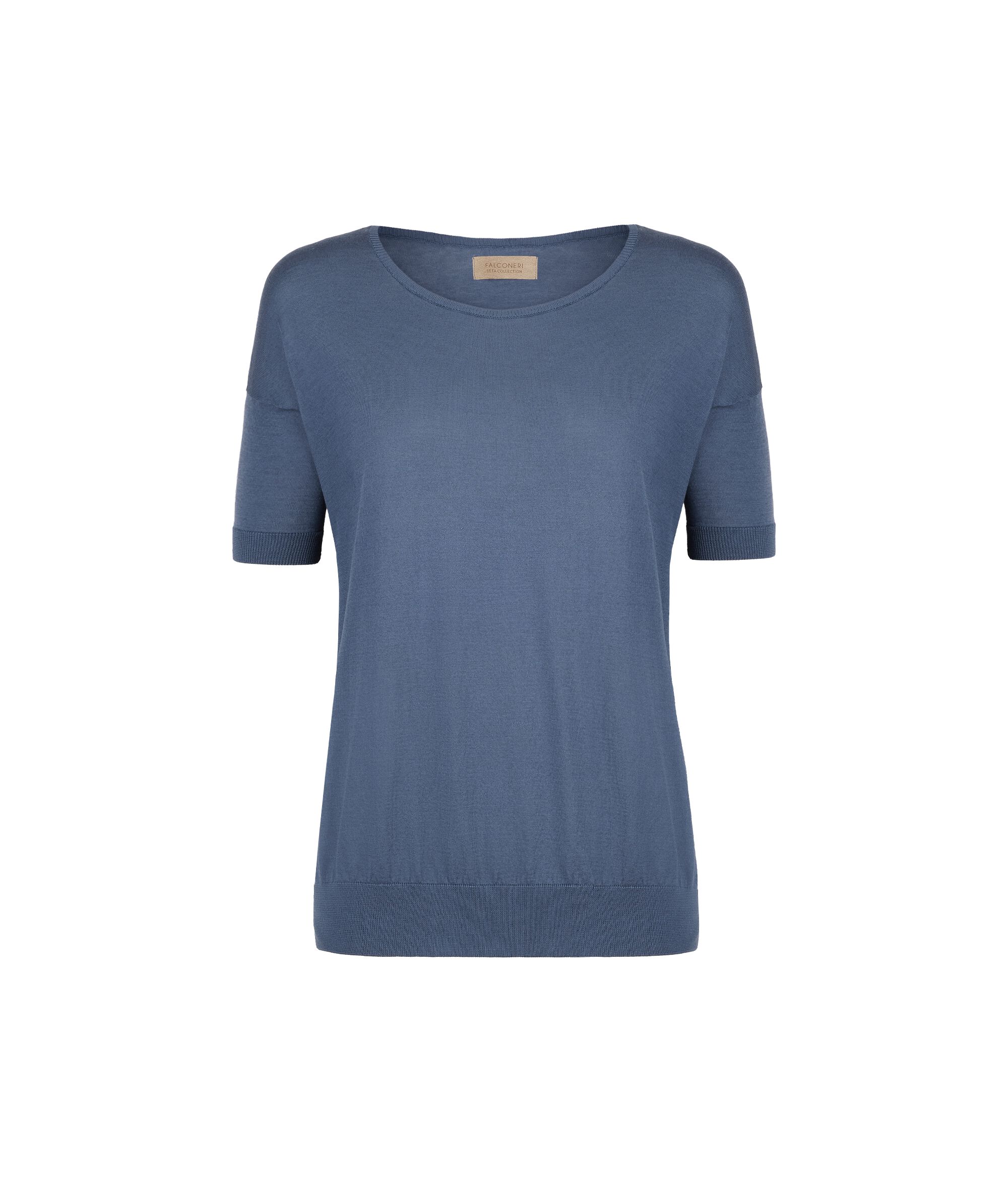 Maglia Girocollo in Seta e Cotone