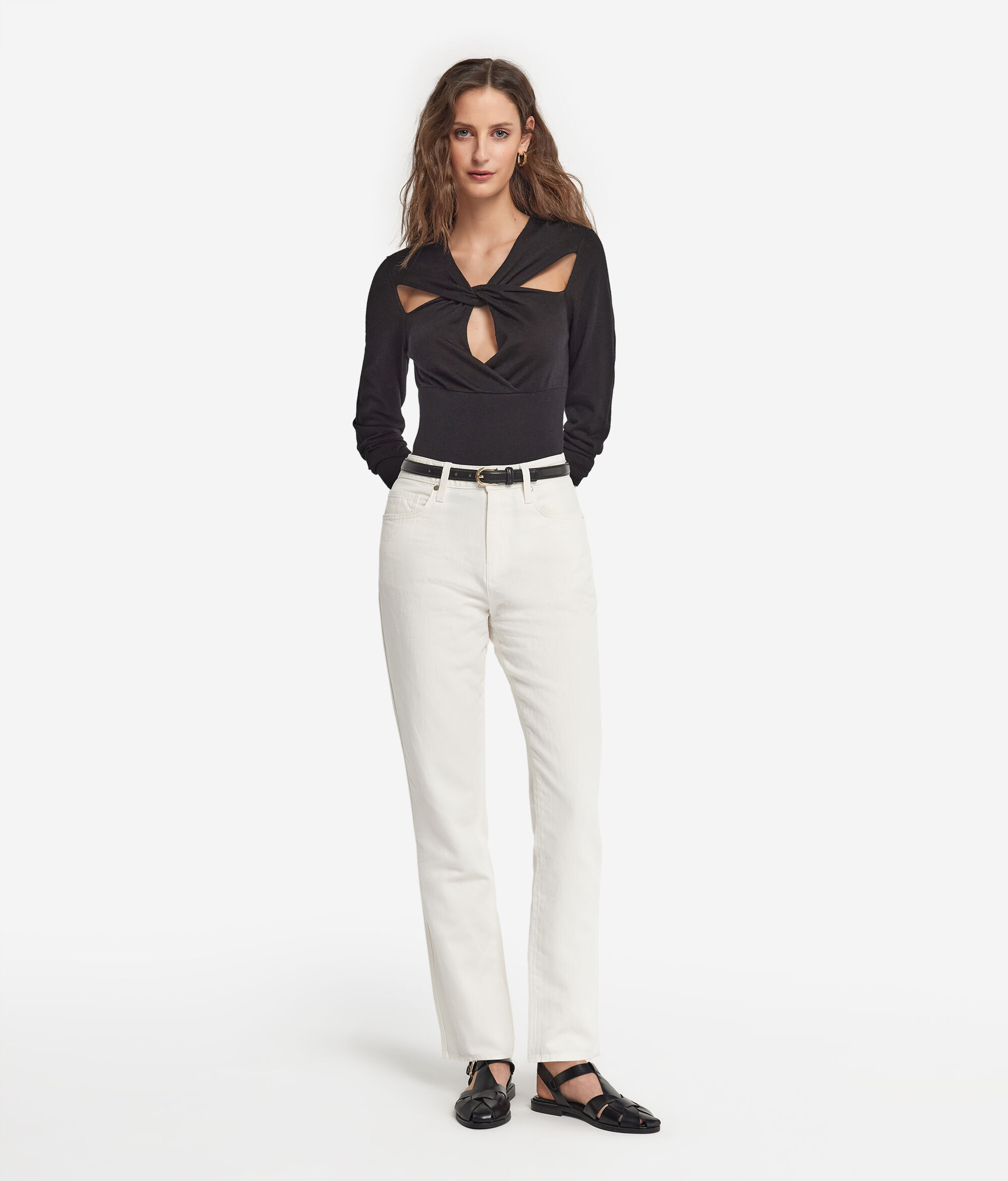 Ultrafine Cashmere Kruvaze Yaka Kazak