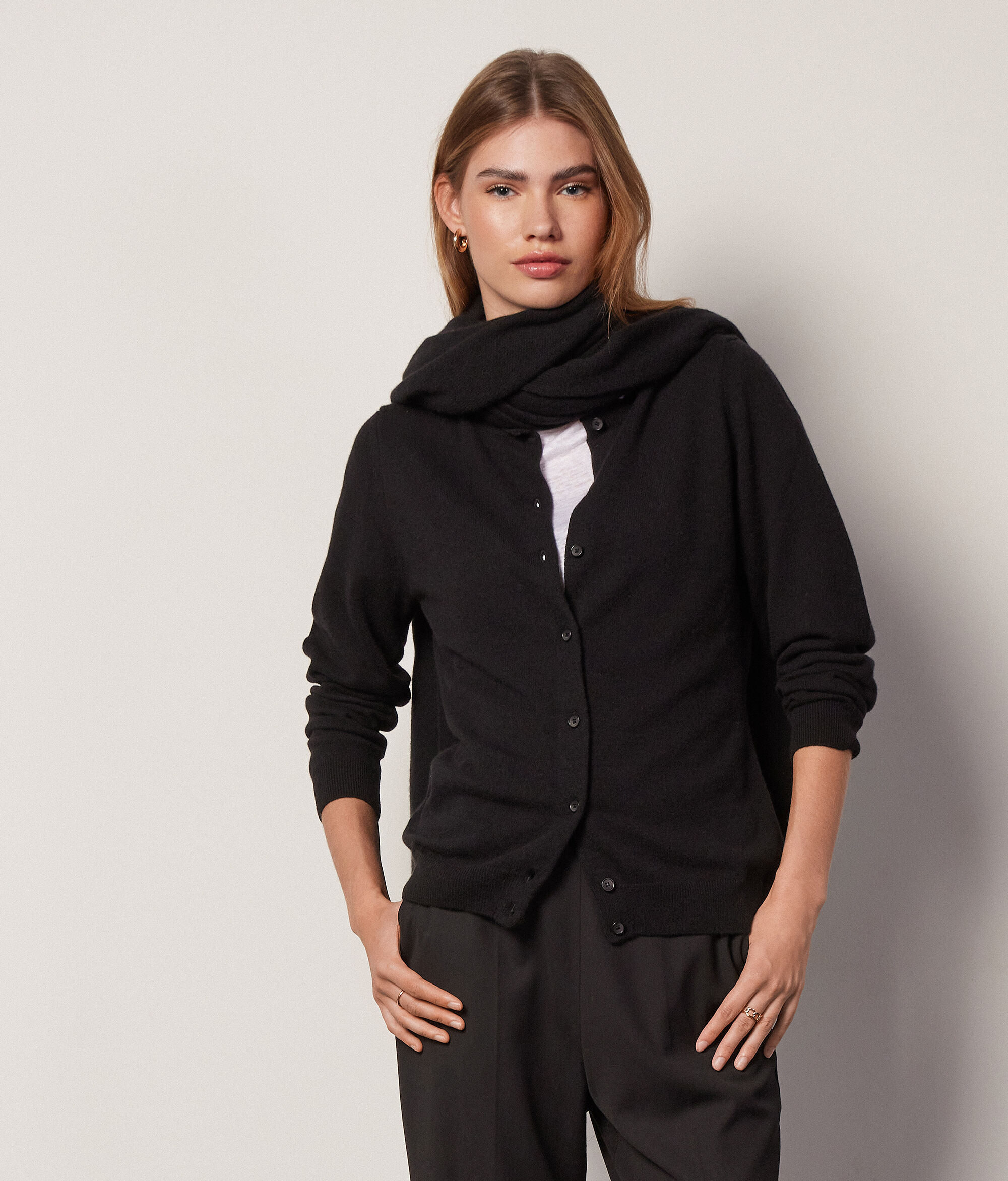 Gilet à Col rond en Cachemire Ultra-doux