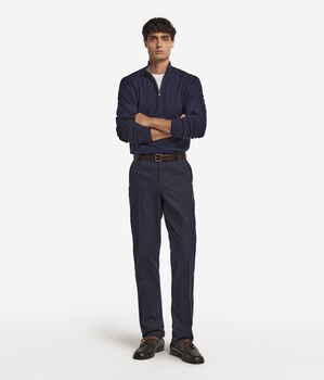 Chinohose aus Baumwoll- und Kaschmirköper