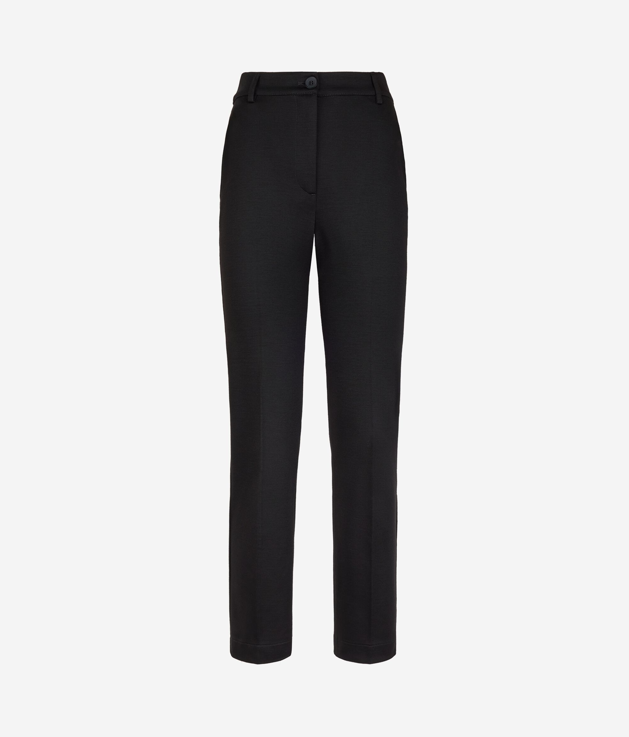Pantalon cigarette en jersey de laine