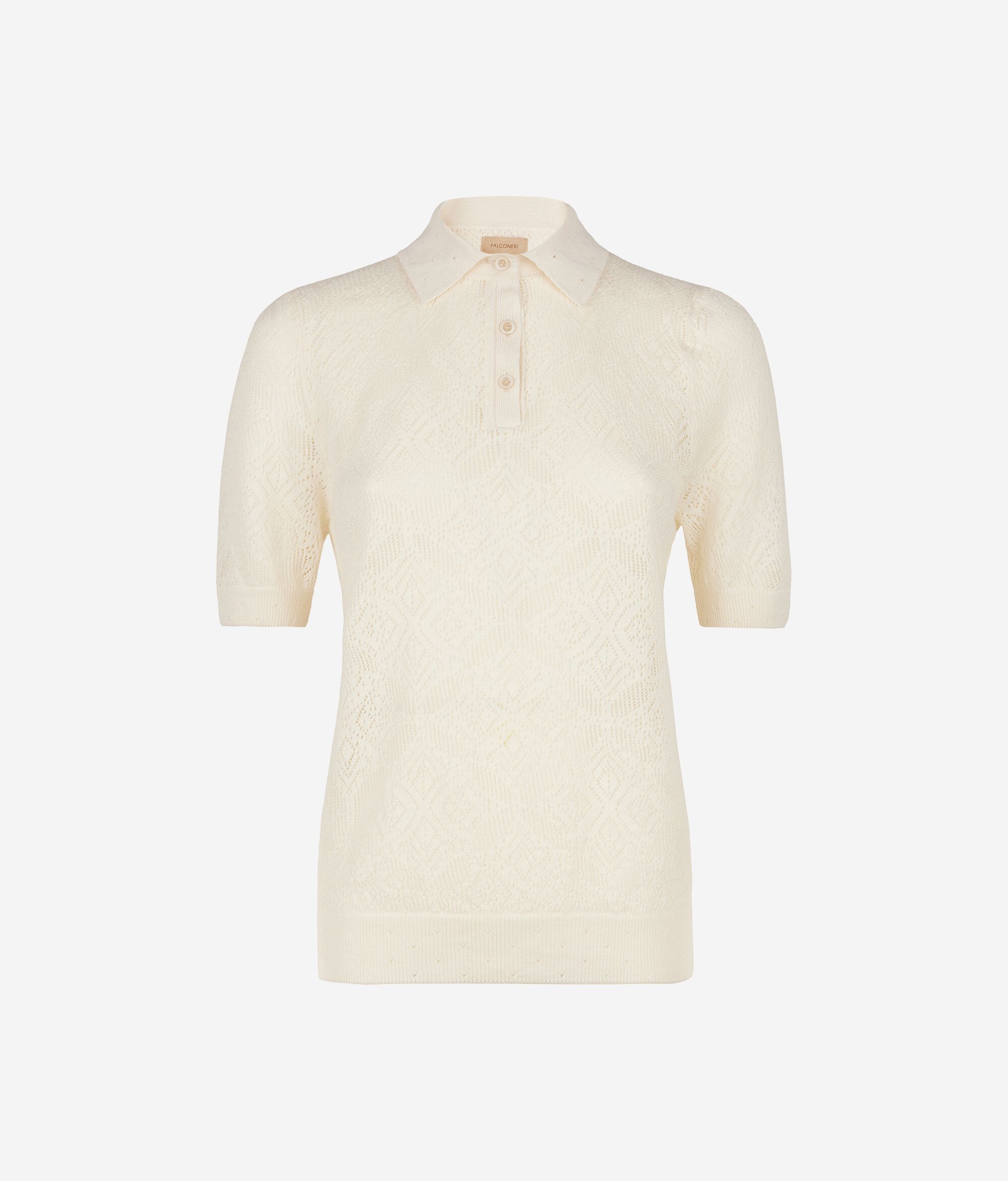 Polo ajouré en maille dentelle