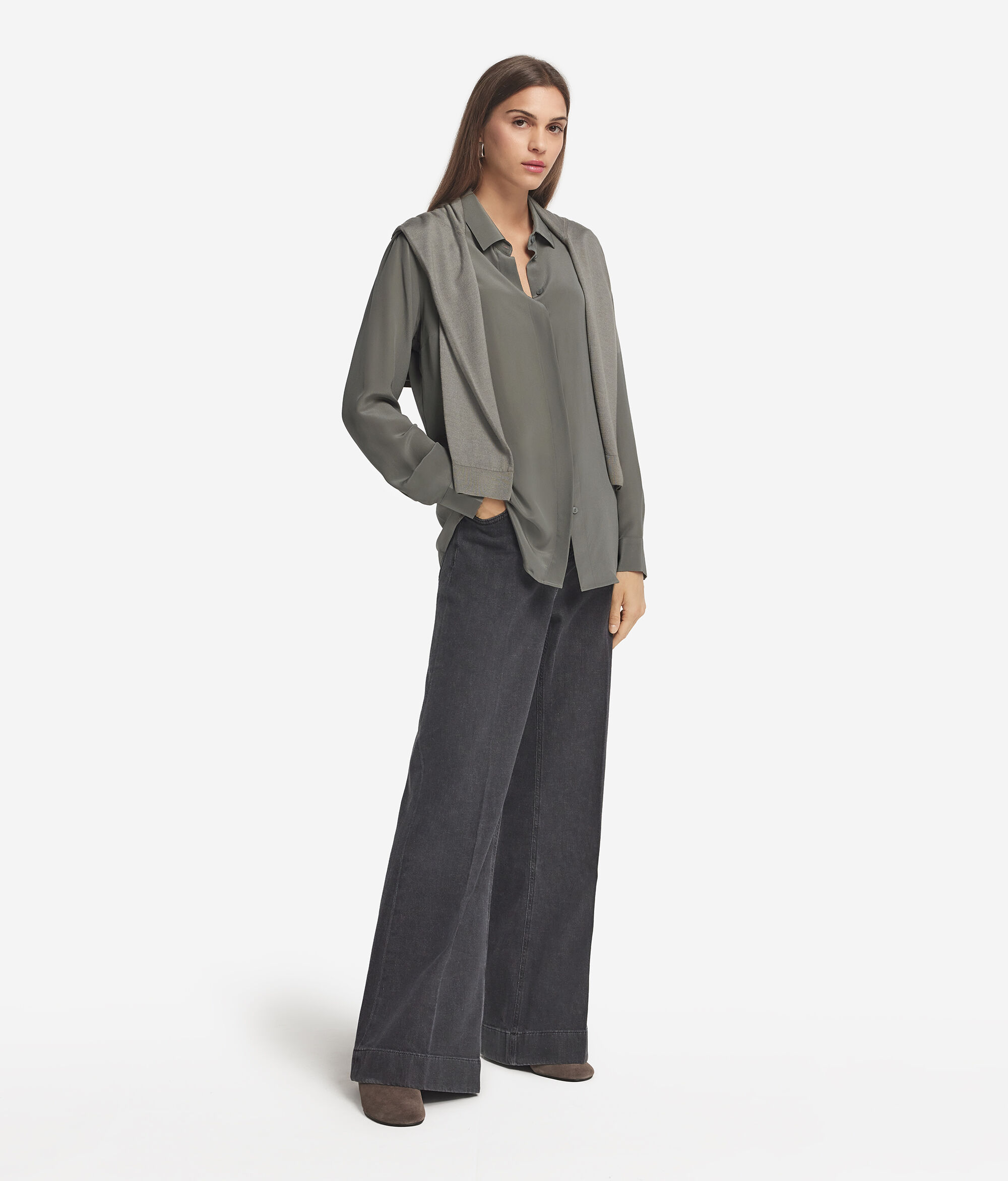 Camicia con Colletto in Seta