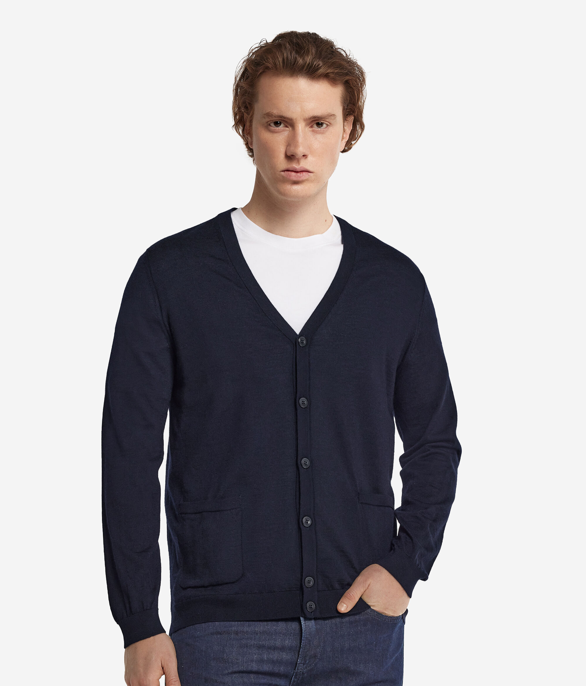 Gilet boutonné en cachemire