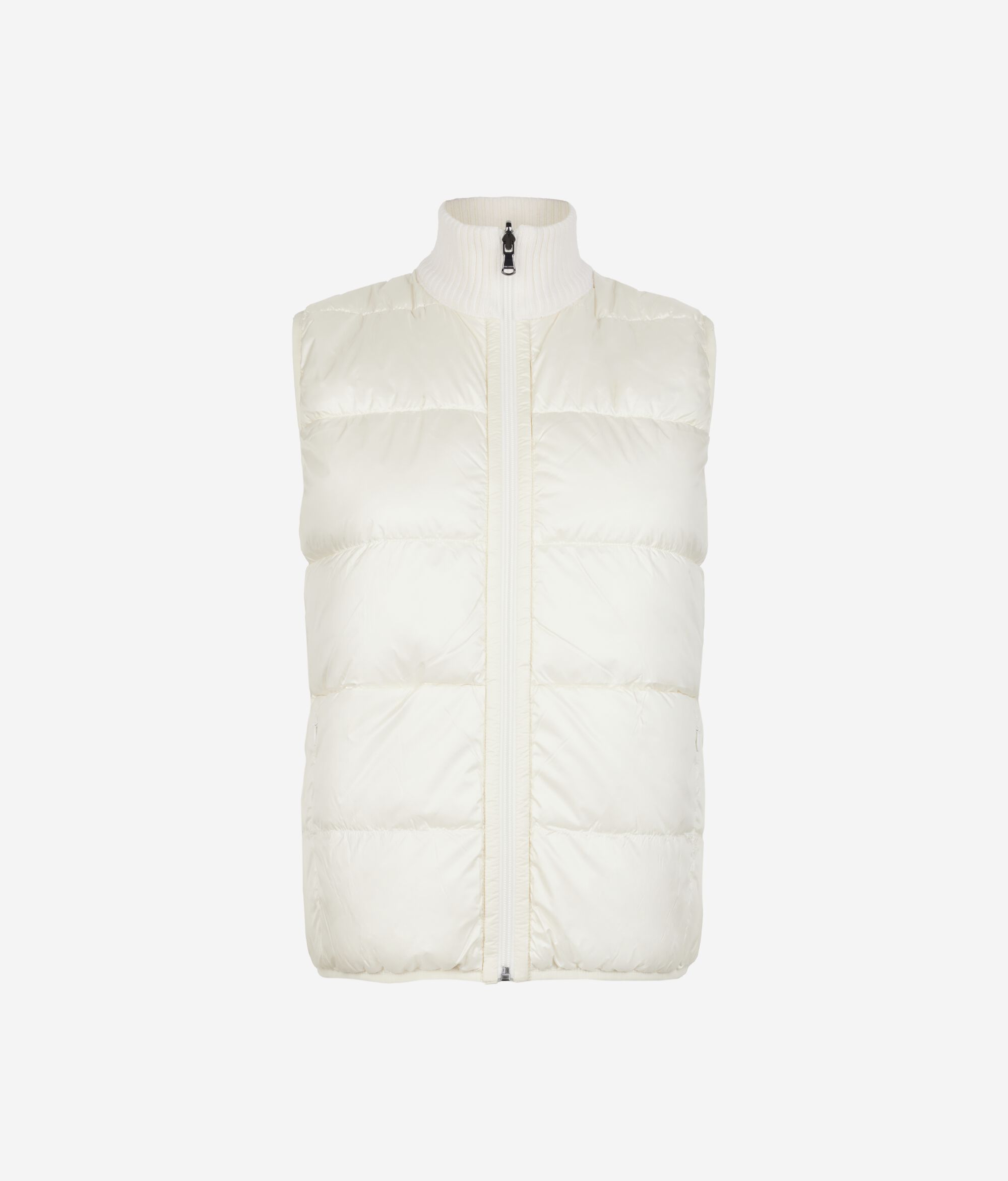 Woven cashmere down vest