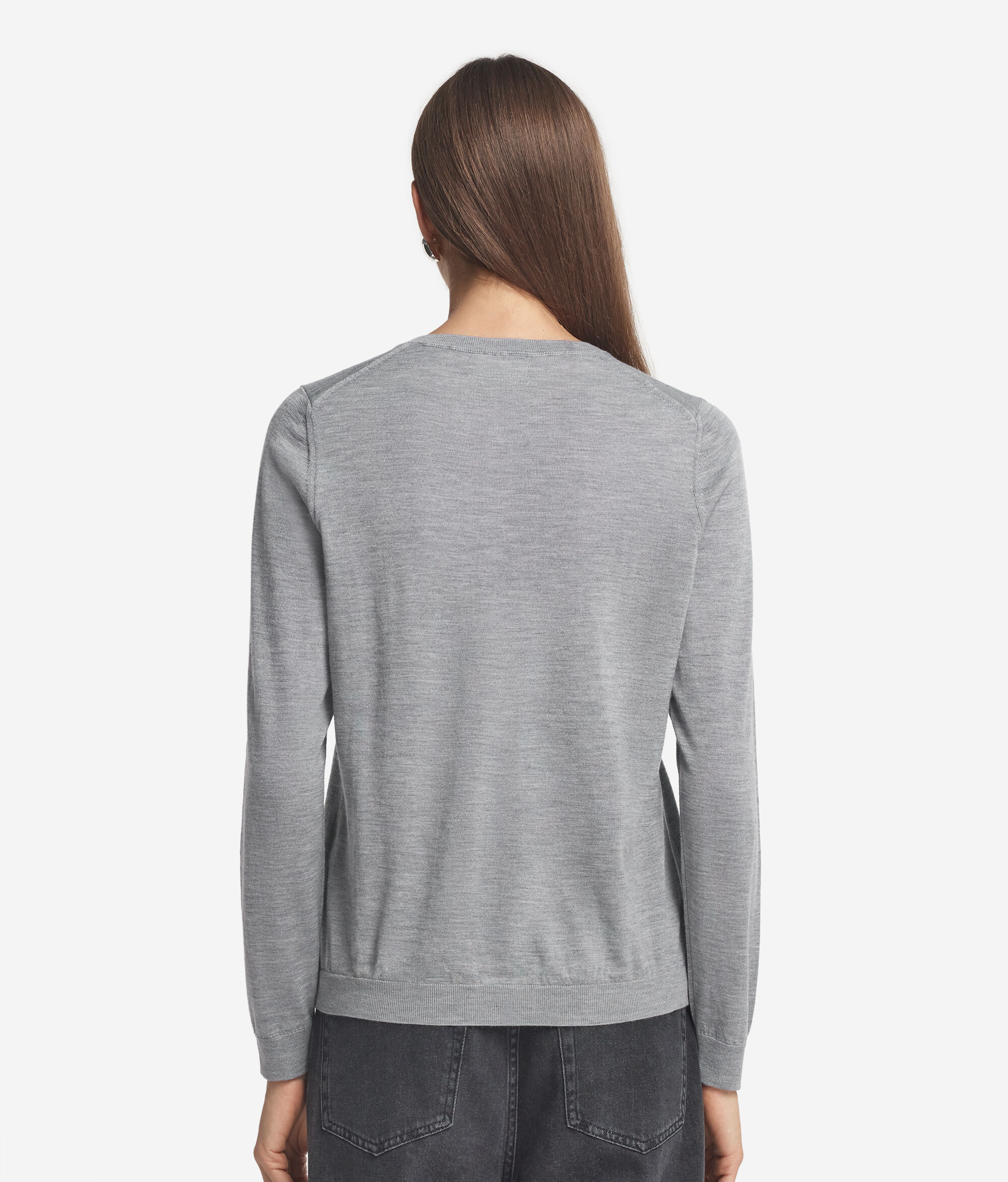 Gilet femme à col rond en cachemire ultra-fin