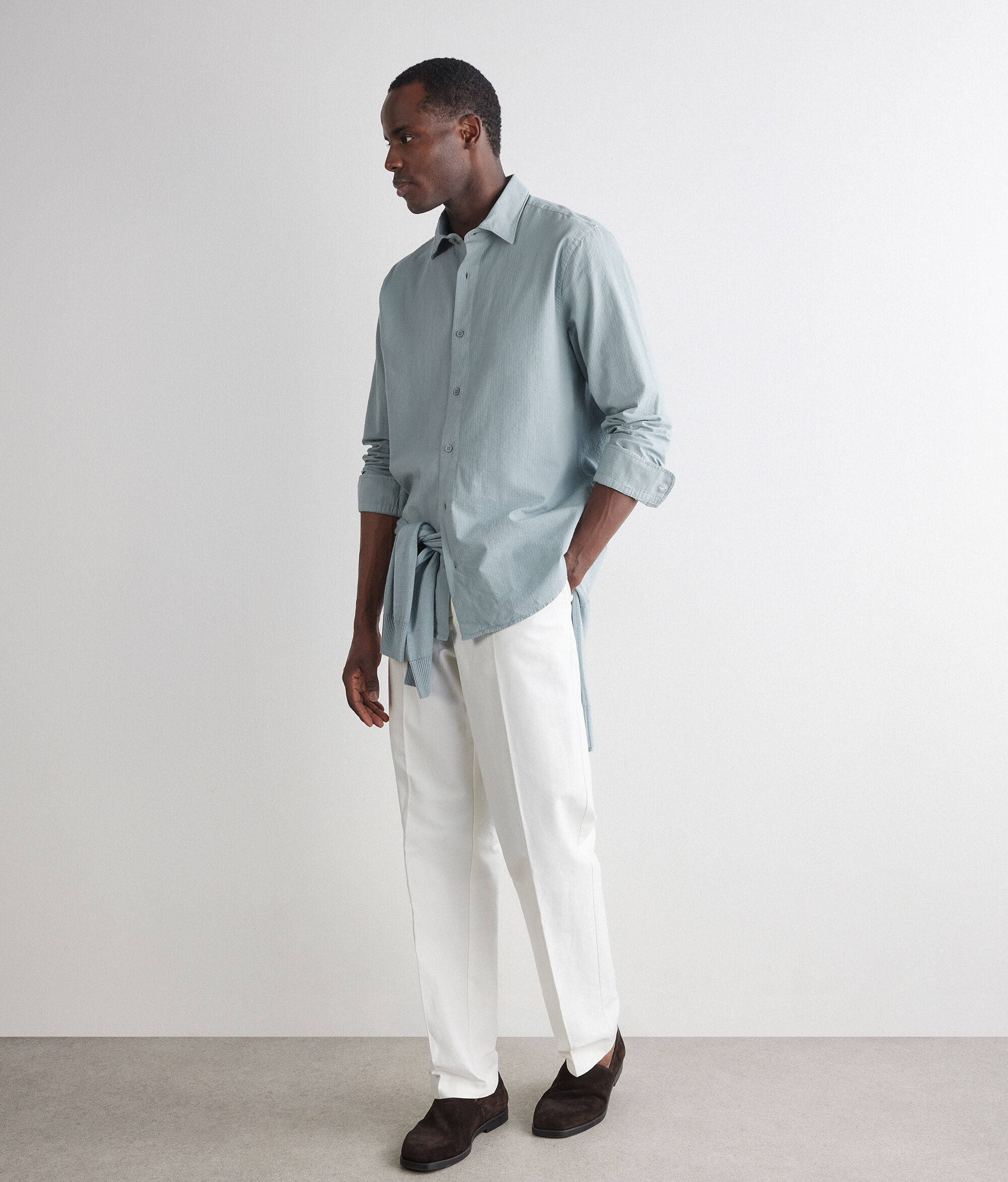 Camisa amb textura seersucker